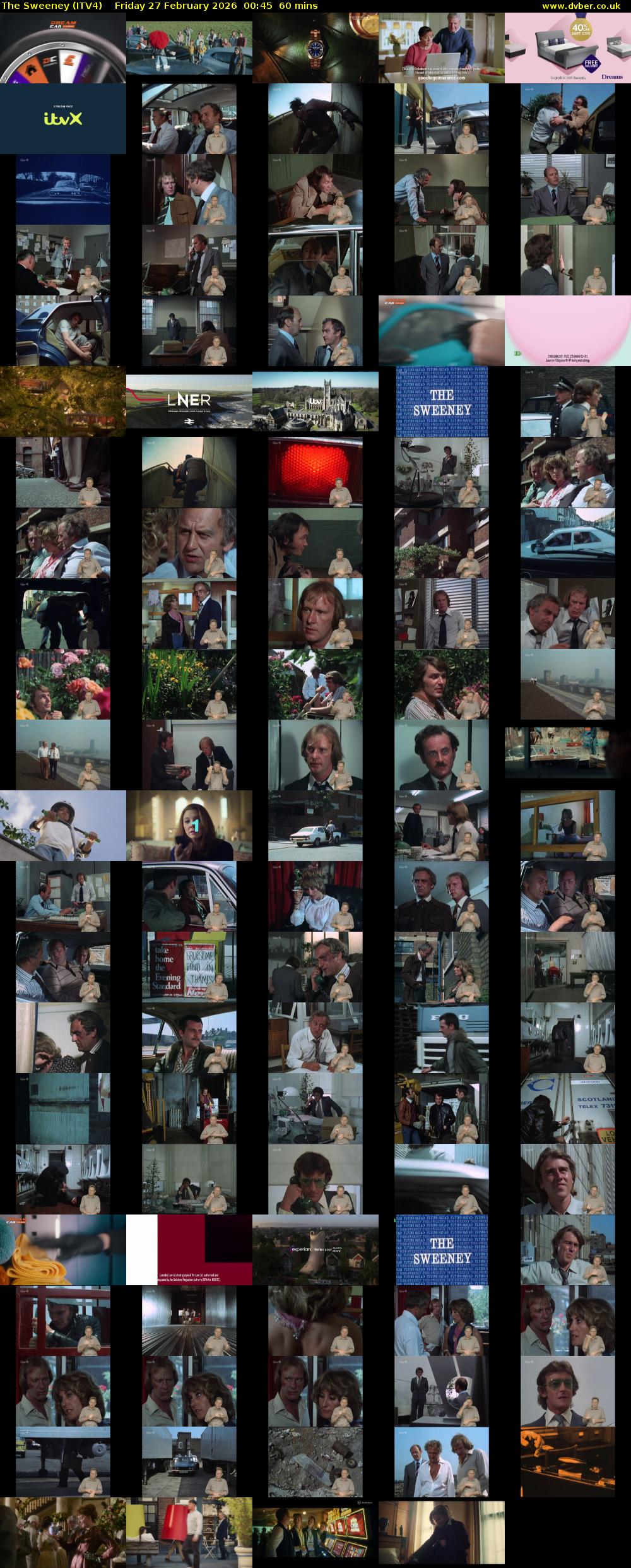 The Sweeney (ITV4) Friday 27 February 2026 00:45 - 01:45