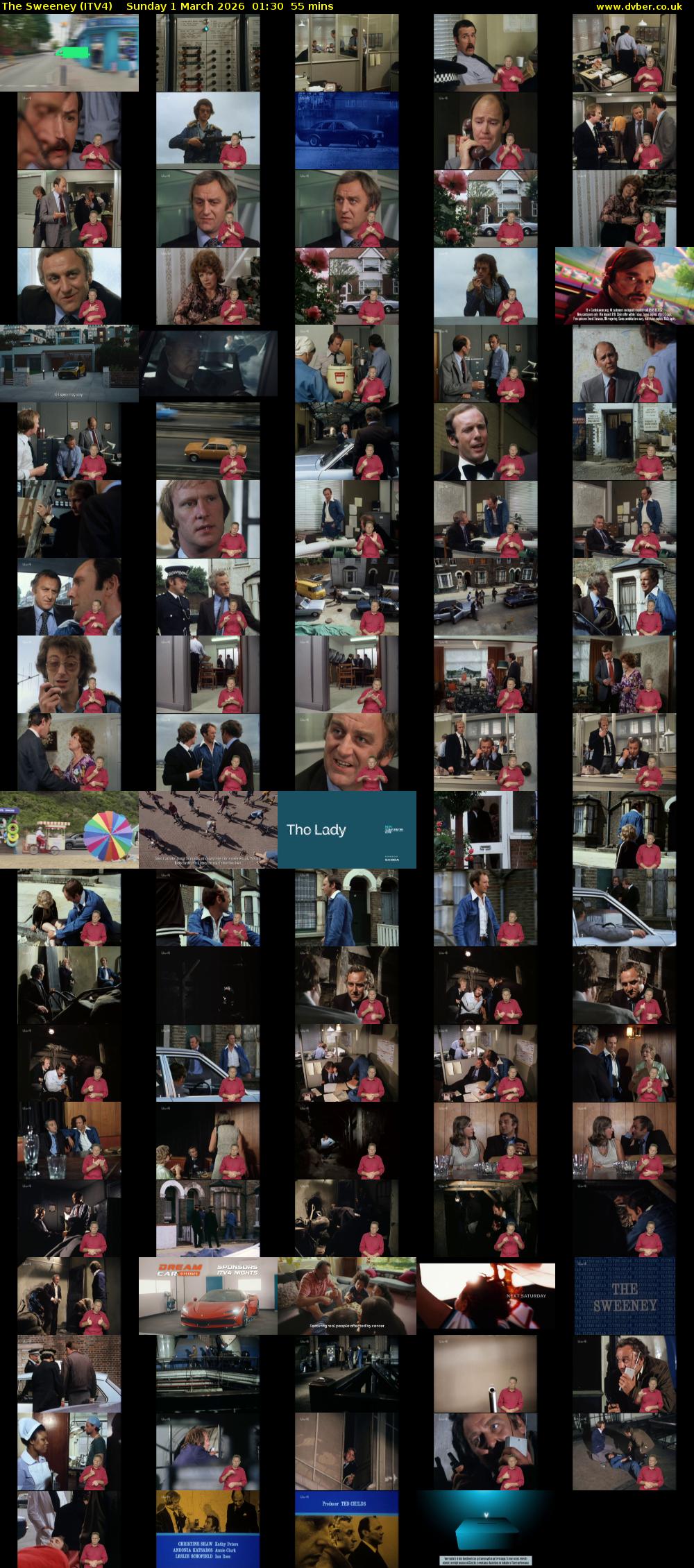 The Sweeney (ITV4) Sunday 1 March 2026 01:30 - 02:25