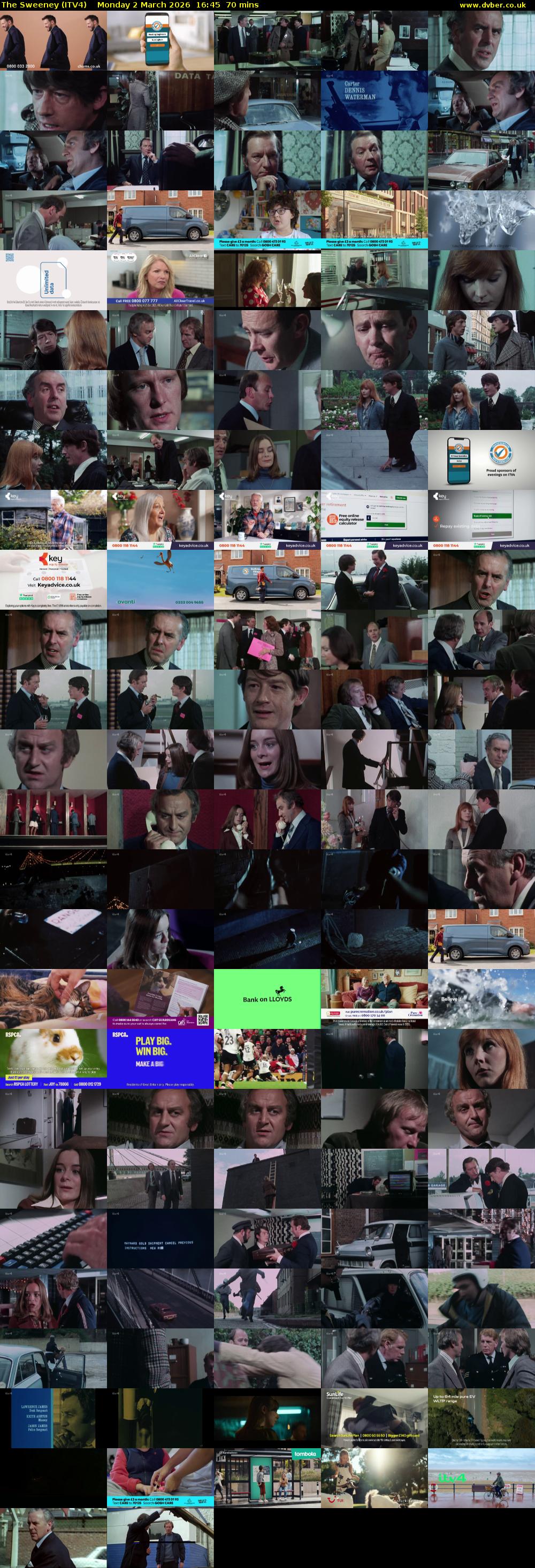 The Sweeney (ITV4) Monday 2 March 2026 16:45 - 17:55