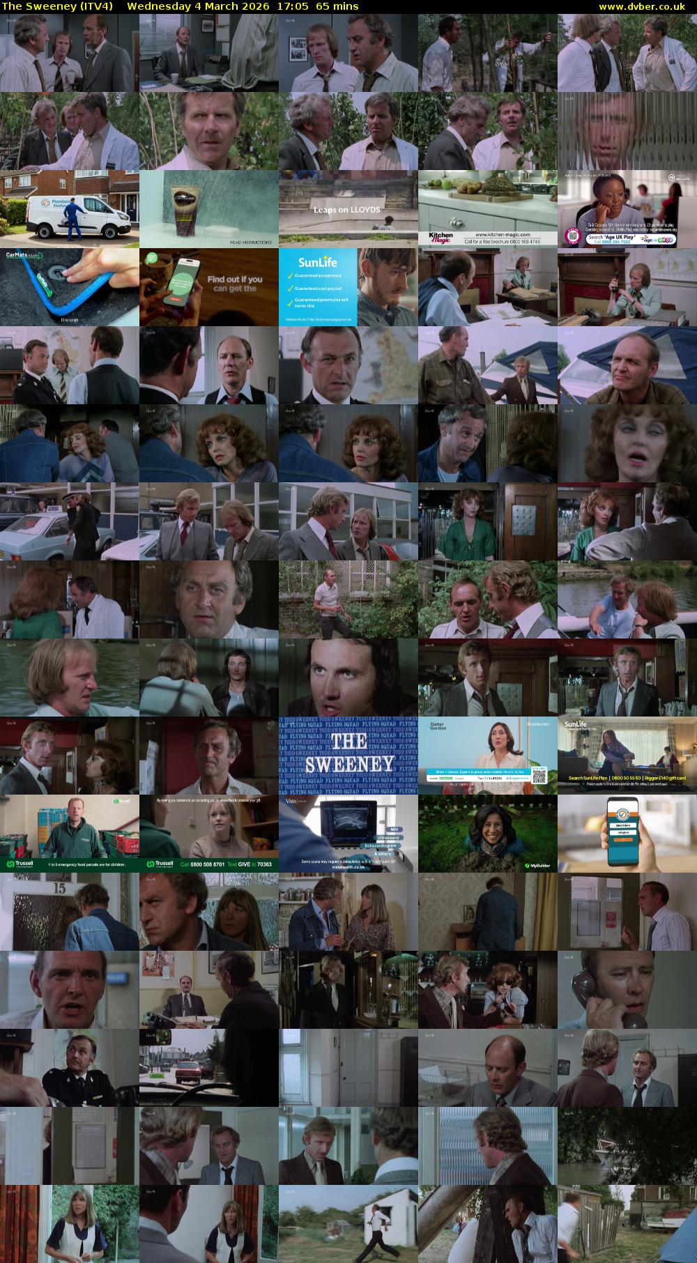 The Sweeney (ITV4) Wednesday 4 March 2026 17:05 - 18:10