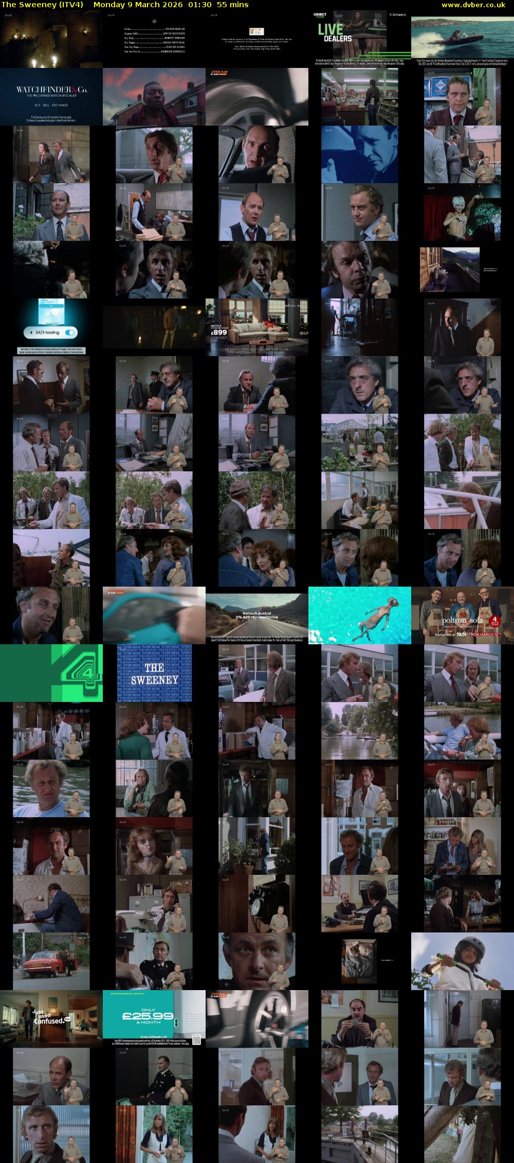 The Sweeney (ITV4) Monday 9 March 2026 01:30 - 02:25