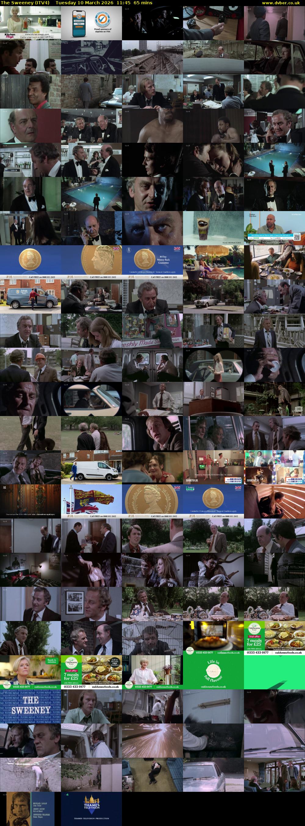 The Sweeney (ITV4) Tuesday 10 March 2026 11:45 - 12:50