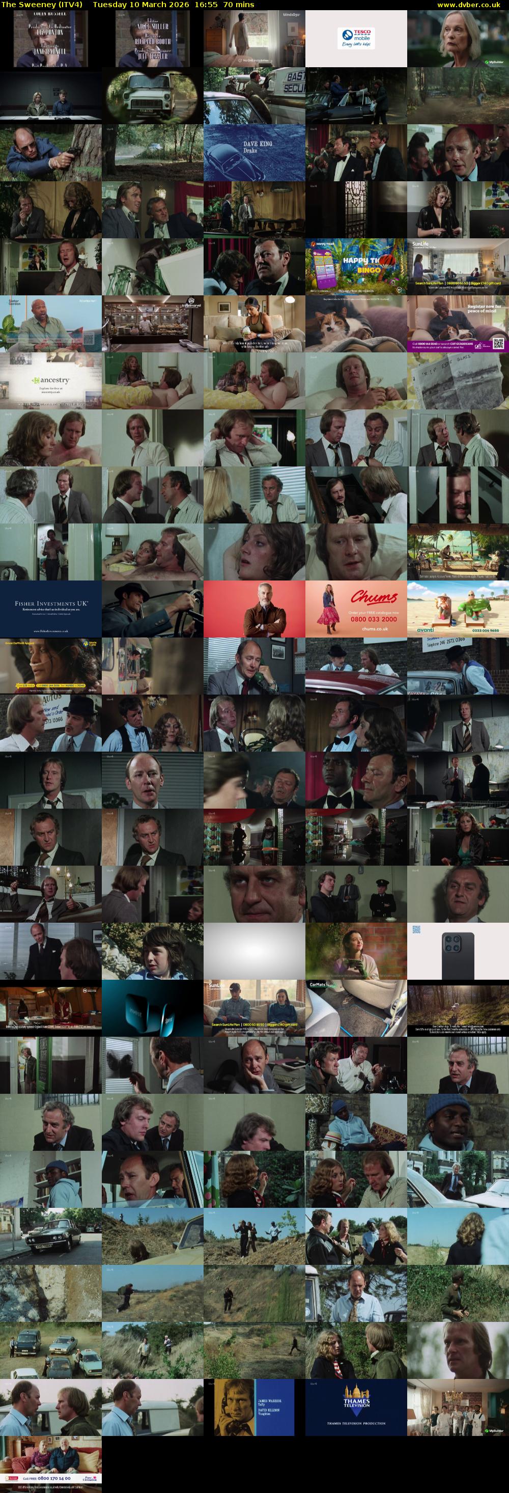 The Sweeney (ITV4) Tuesday 10 March 2026 16:55 - 18:05