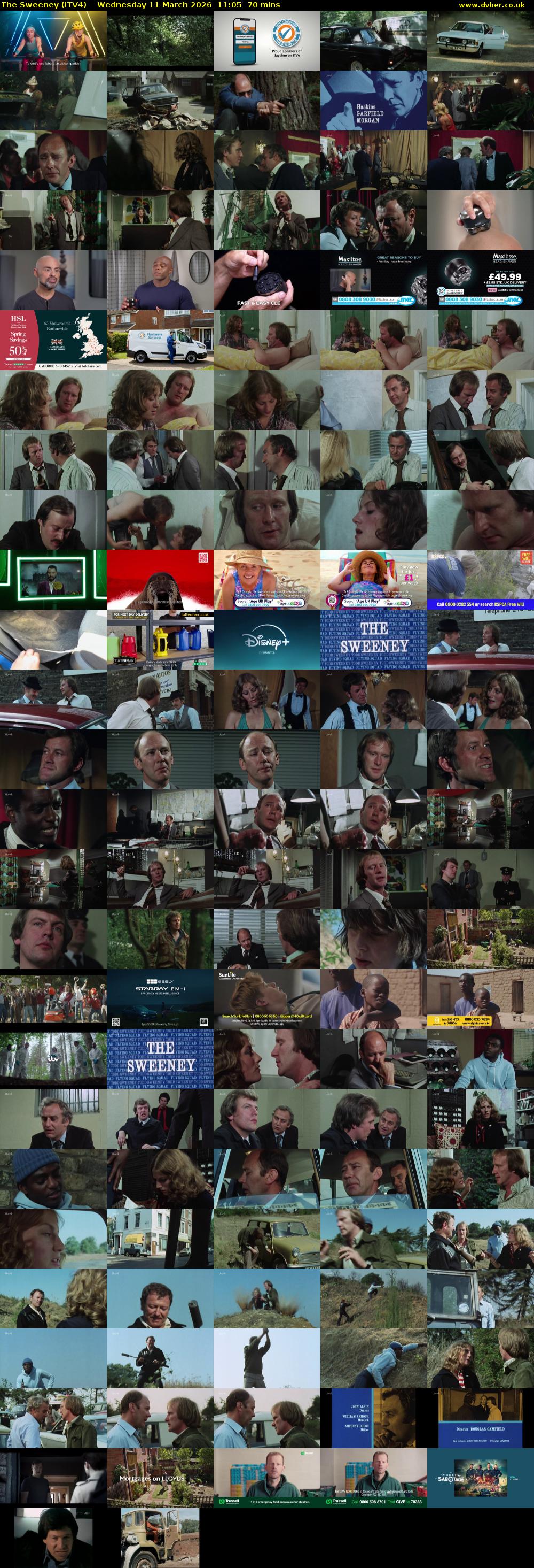 The Sweeney (ITV4) Wednesday 11 March 2026 11:05 - 12:15