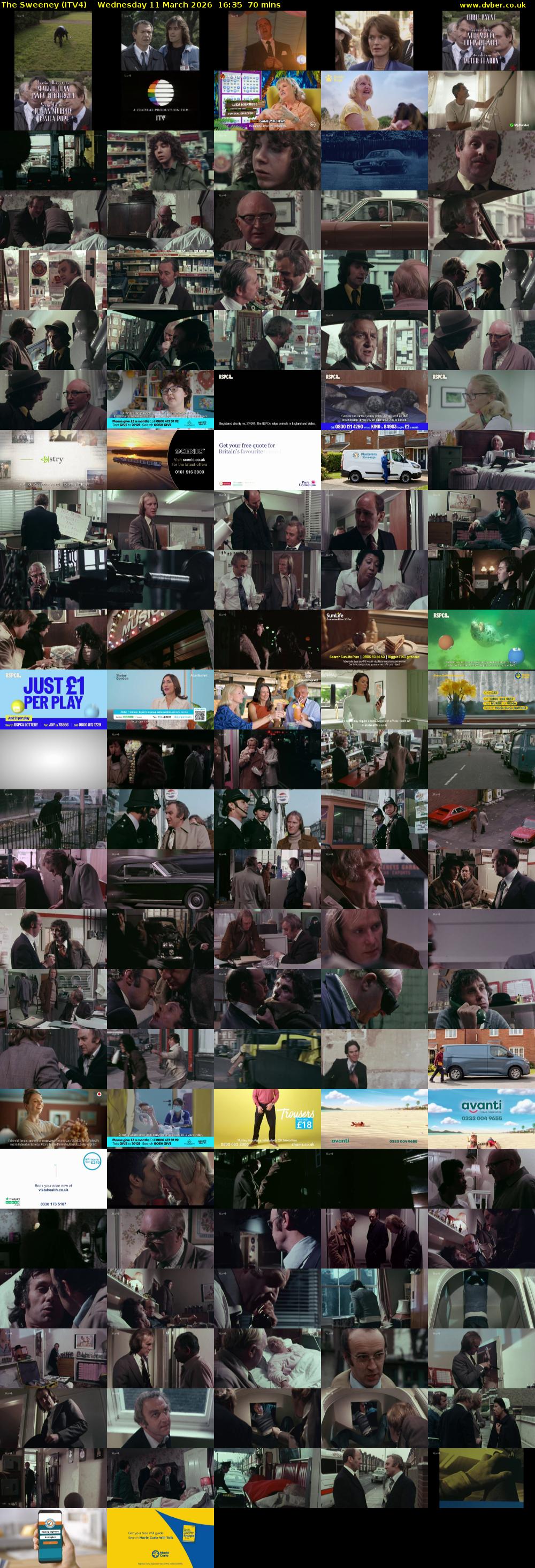 The Sweeney (ITV4) Wednesday 11 March 2026 16:35 - 17:45