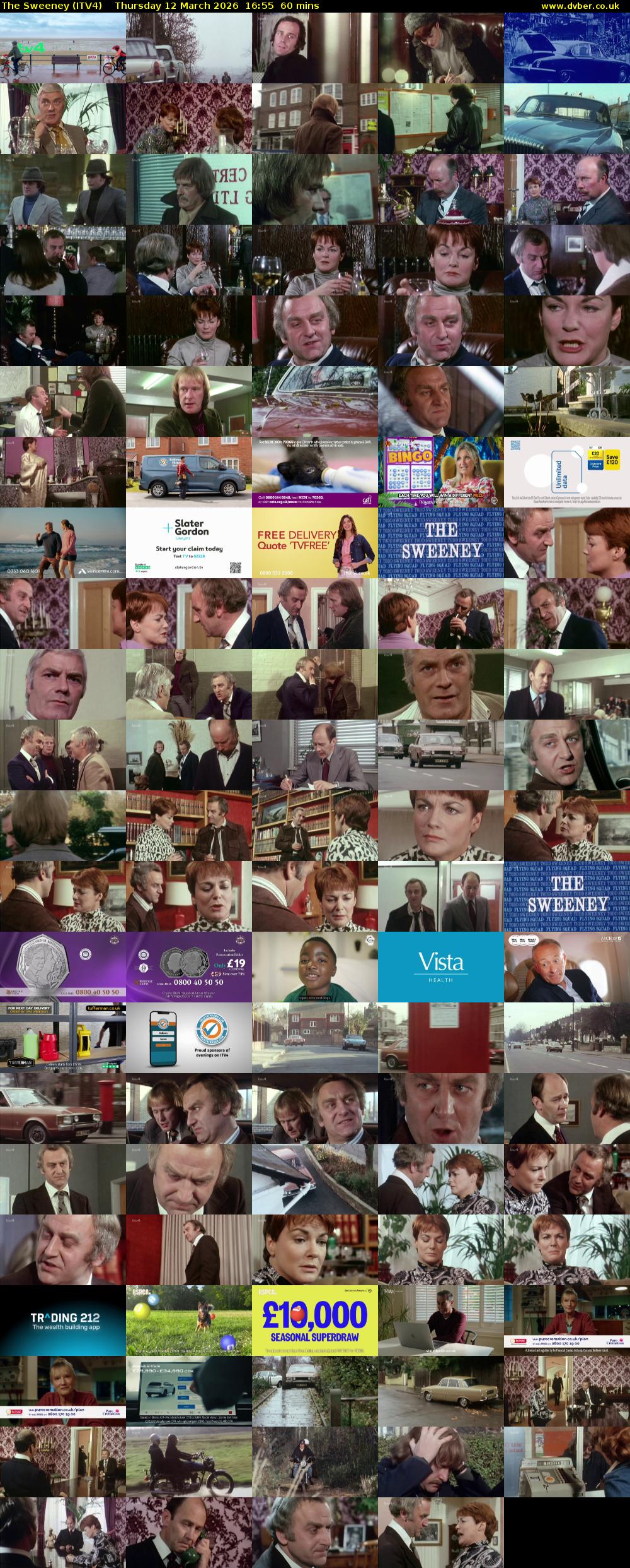 The Sweeney (ITV4) Thursday 12 March 2026 16:55 - 17:55