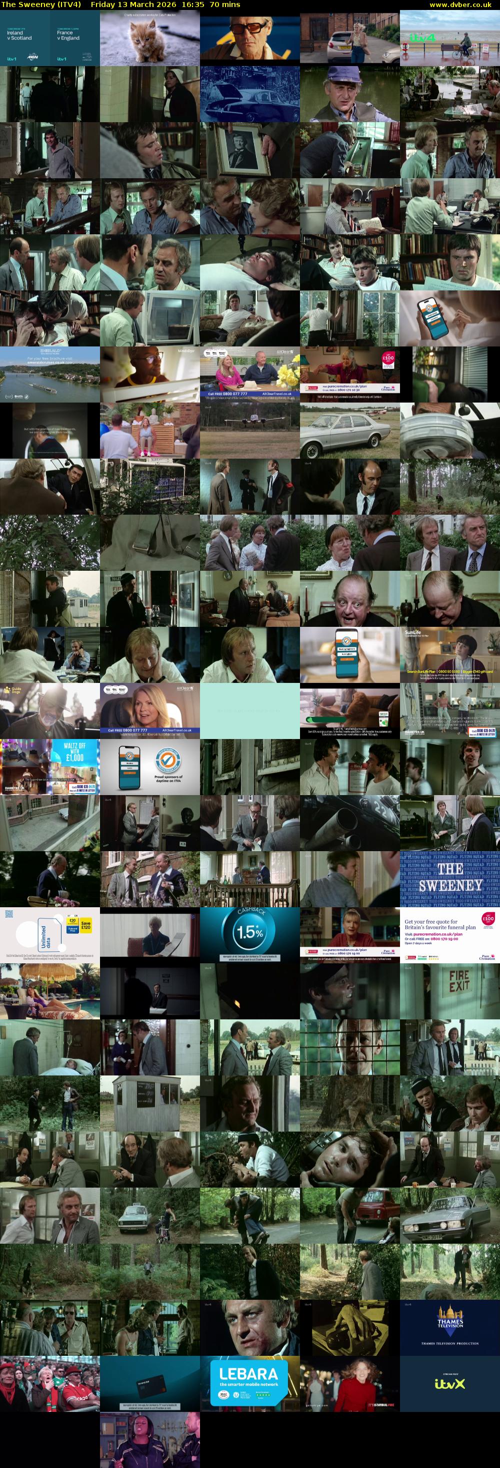 The Sweeney (ITV4) Friday 13 March 2026 16:35 - 17:45