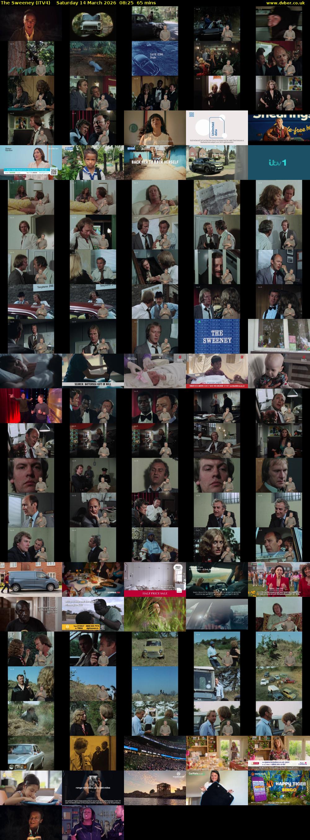 The Sweeney (ITV4) Saturday 14 March 2026 08:25 - 09:30