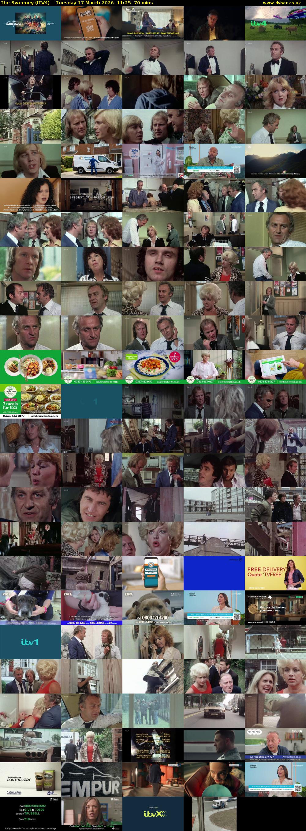 The Sweeney (ITV4) Tuesday 17 March 2026 11:25 - 12:35