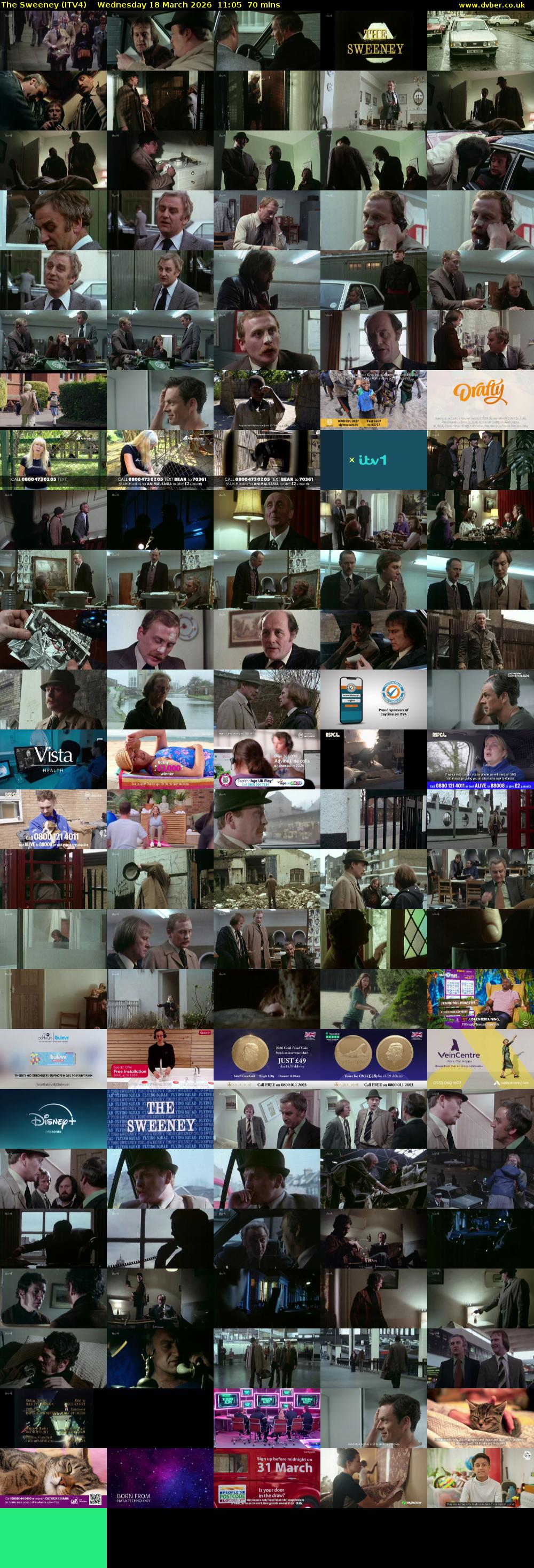 The Sweeney (ITV4) Wednesday 18 March 2026 11:05 - 12:15