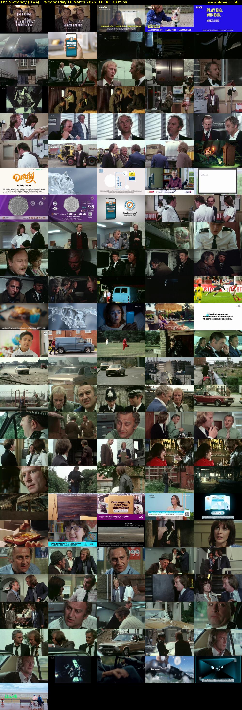 The Sweeney (ITV4) Wednesday 18 March 2026 16:30 - 17:40