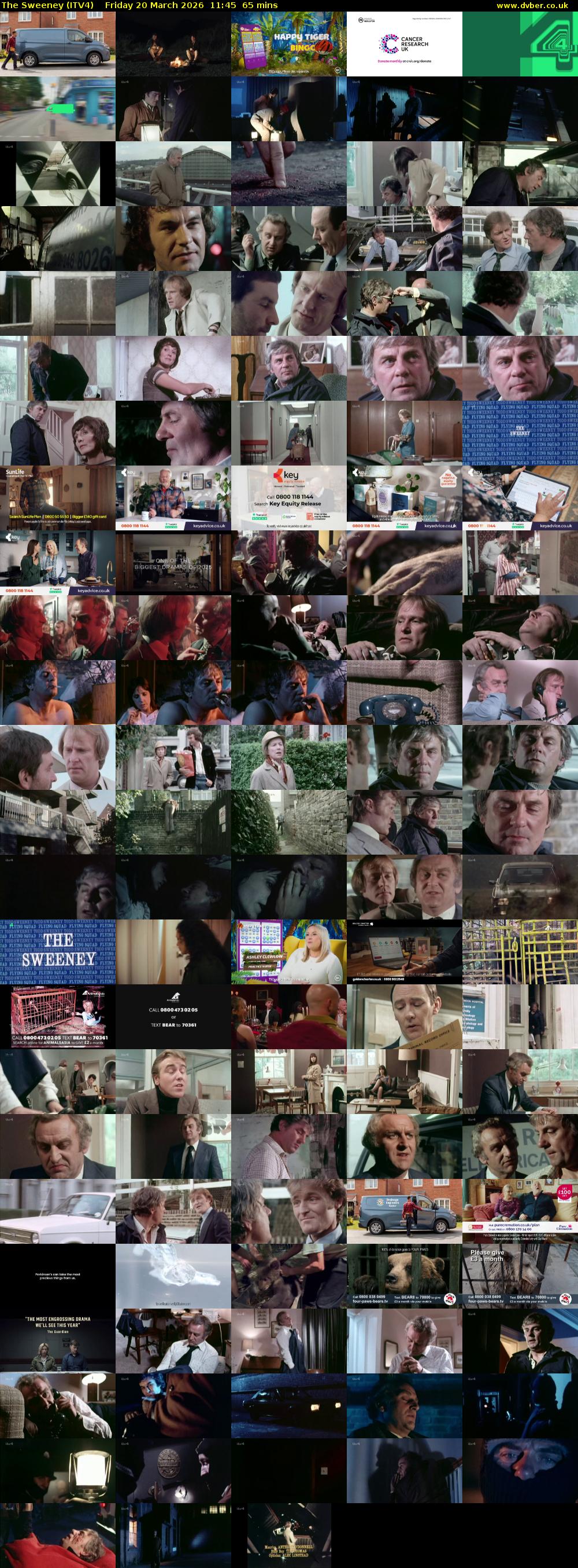 The Sweeney (ITV4) Friday 20 March 2026 11:45 - 12:50