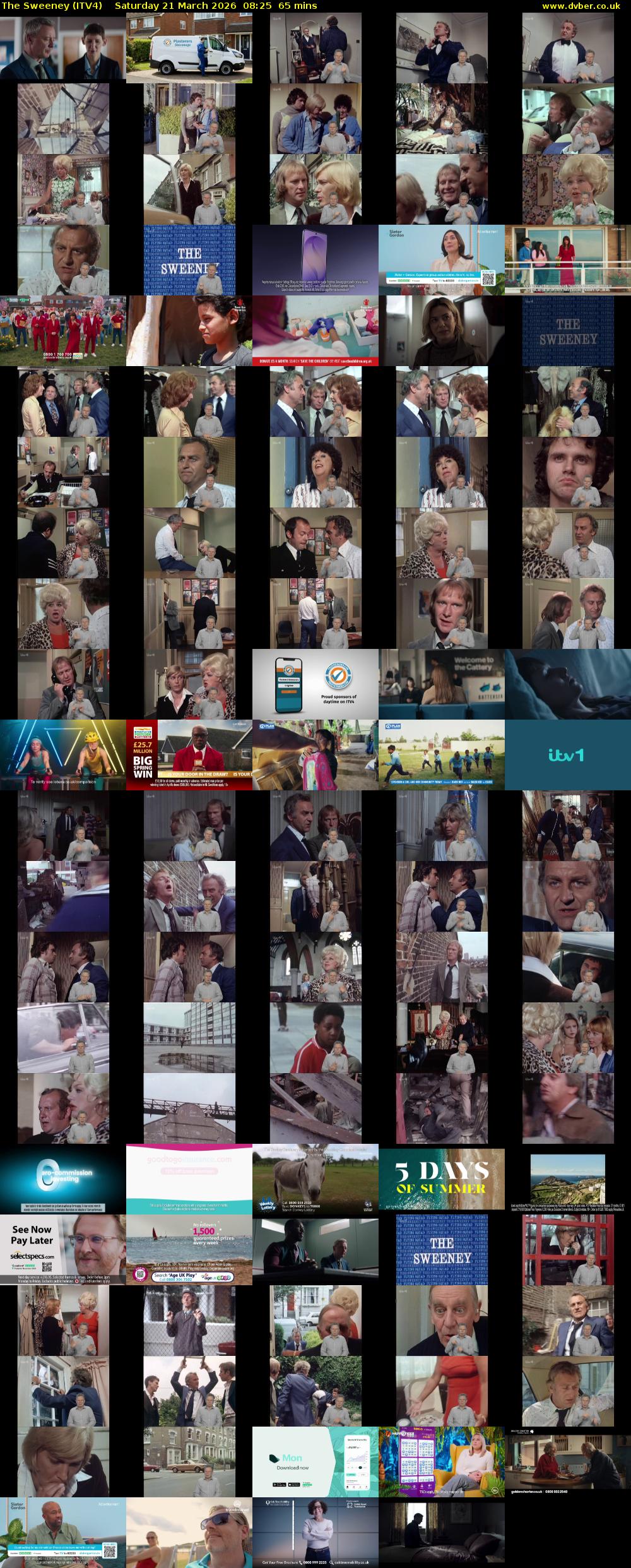 The Sweeney (ITV4) Saturday 21 March 2026 08:25 - 09:30