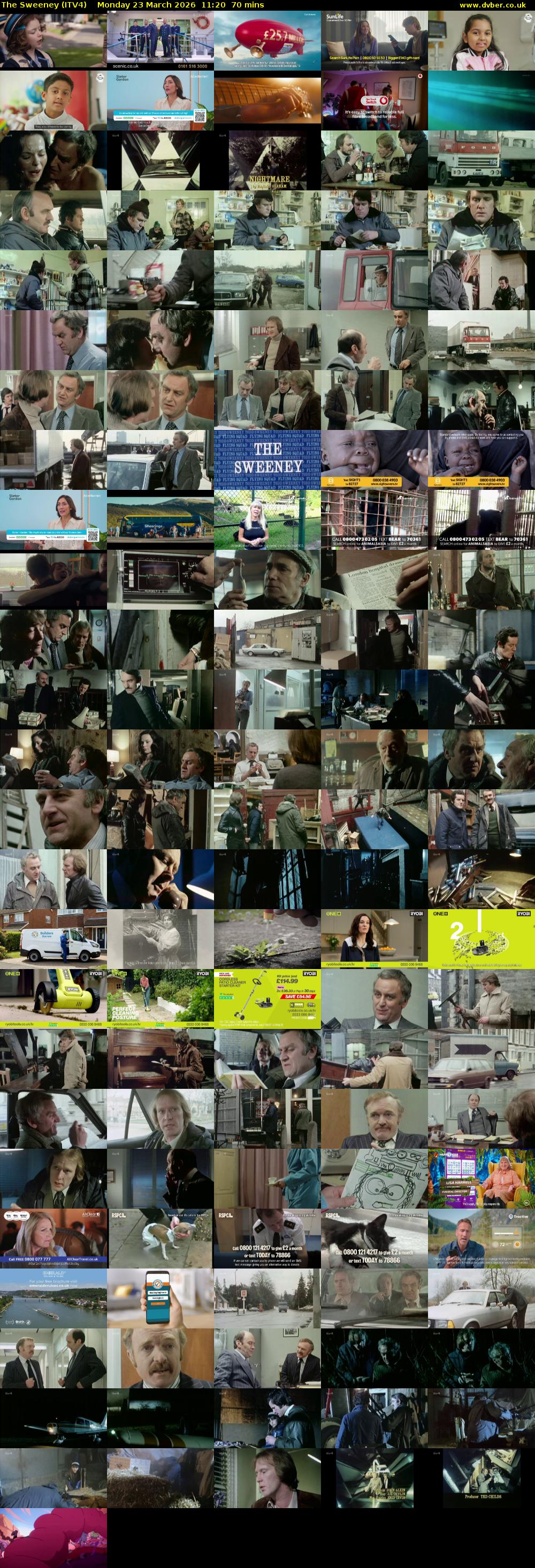 The Sweeney (ITV4) Monday 23 March 2026 11:20 - 12:30