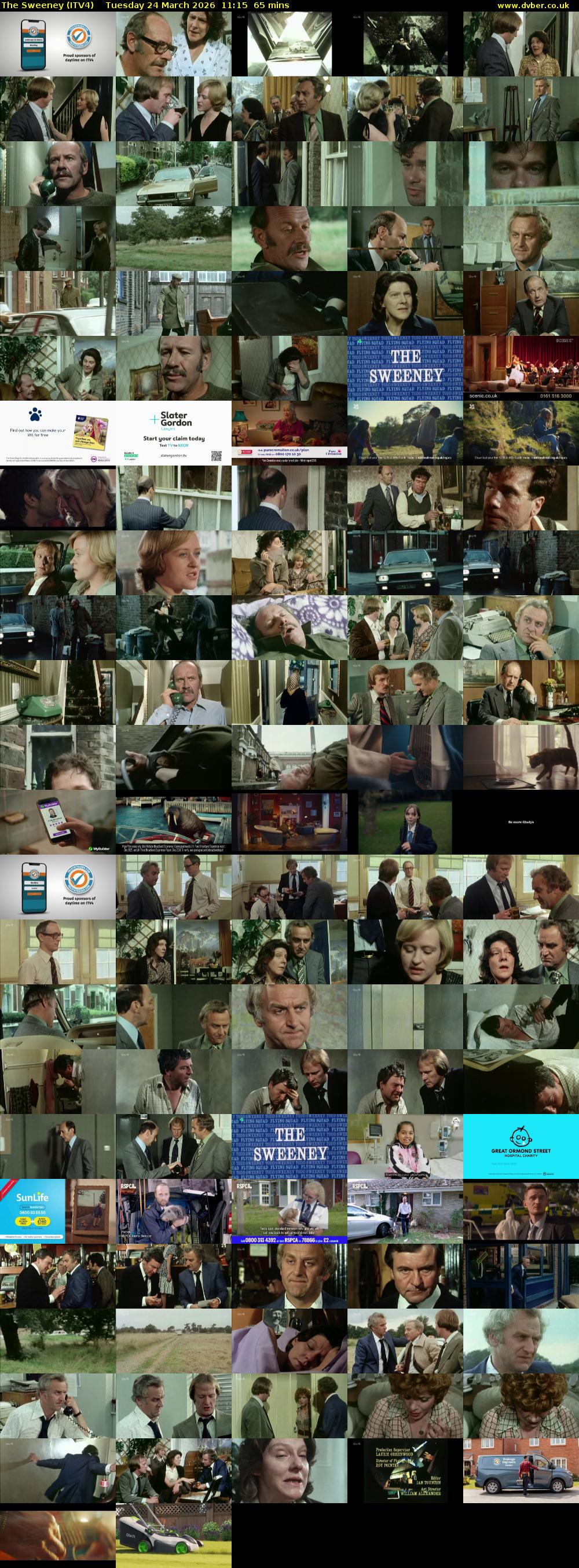 The Sweeney (ITV4) Tuesday 24 March 2026 11:15 - 12:20