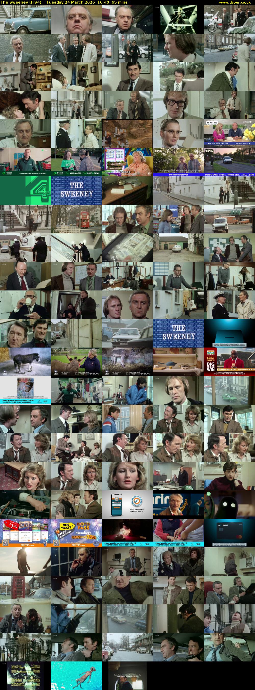 The Sweeney (ITV4) Tuesday 24 March 2026 16:40 - 17:45