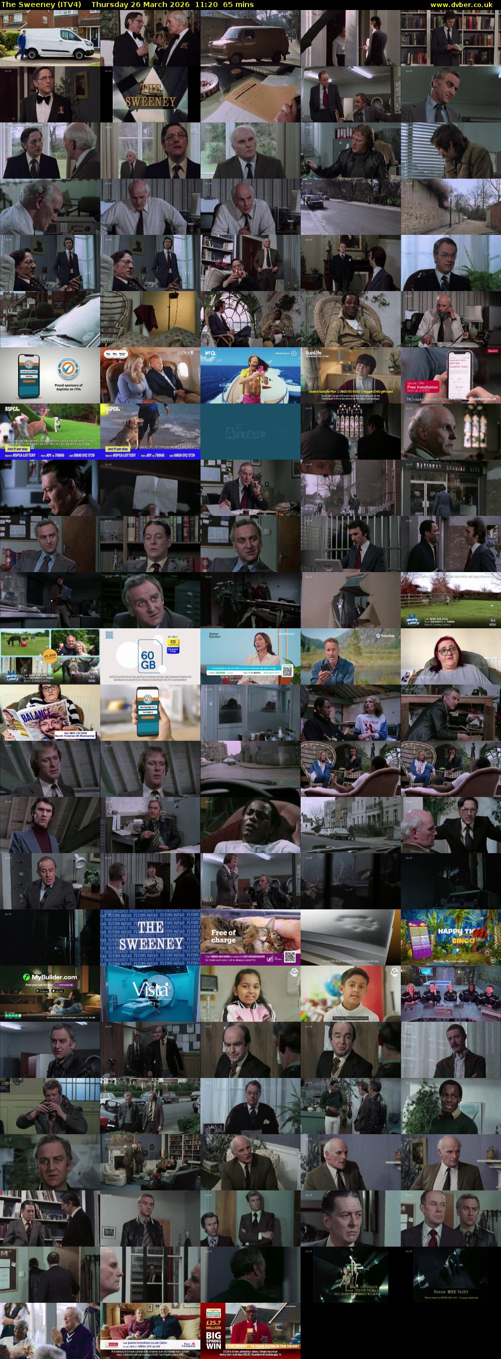 The Sweeney (ITV4) Thursday 26 March 2026 11:20 - 12:25