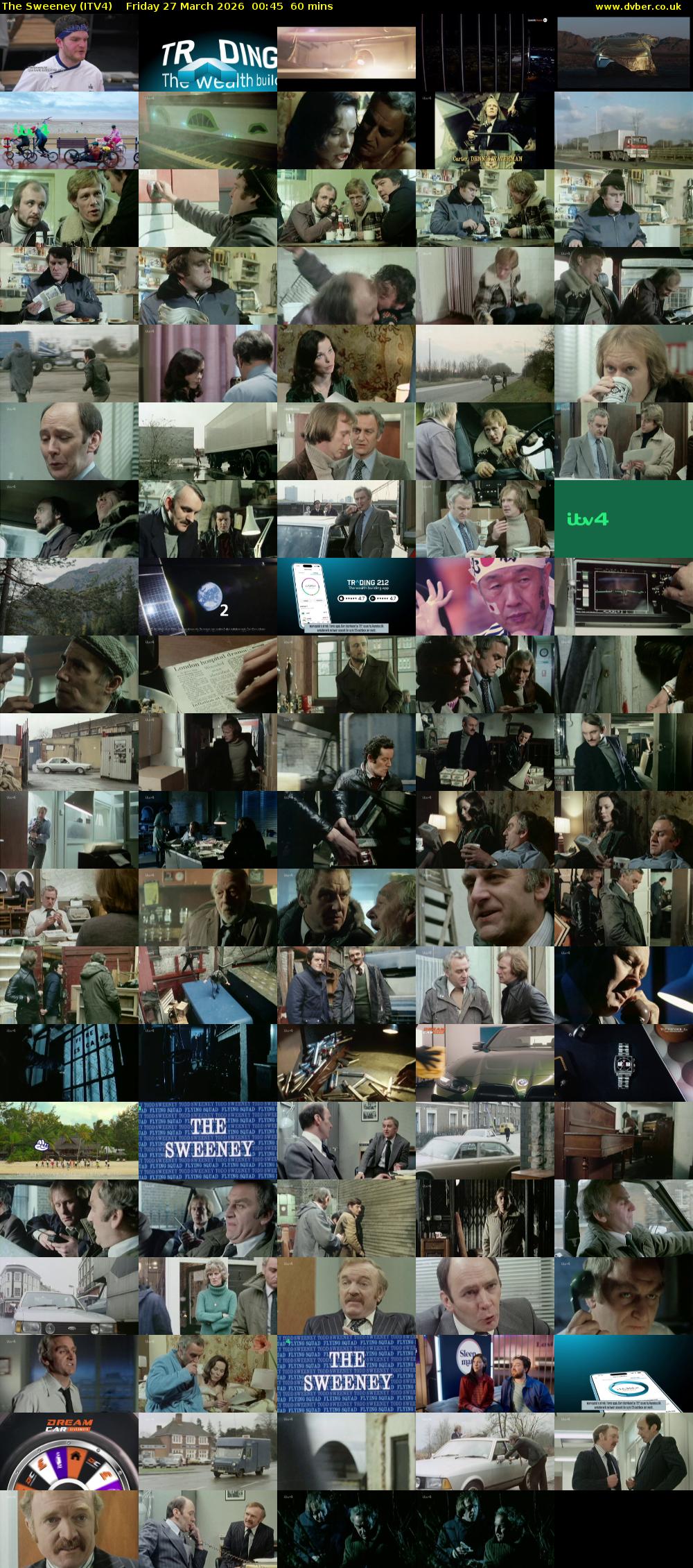 The Sweeney (ITV4) Friday 27 March 2026 00:45 - 01:45