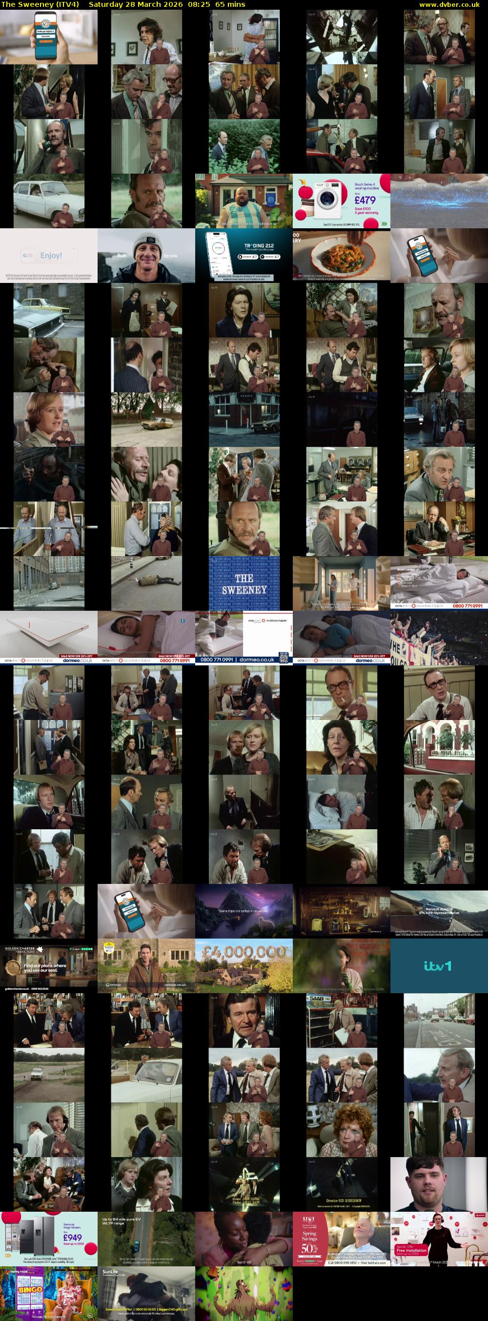 The Sweeney (ITV4) Saturday 28 March 2026 08:25 - 09:30