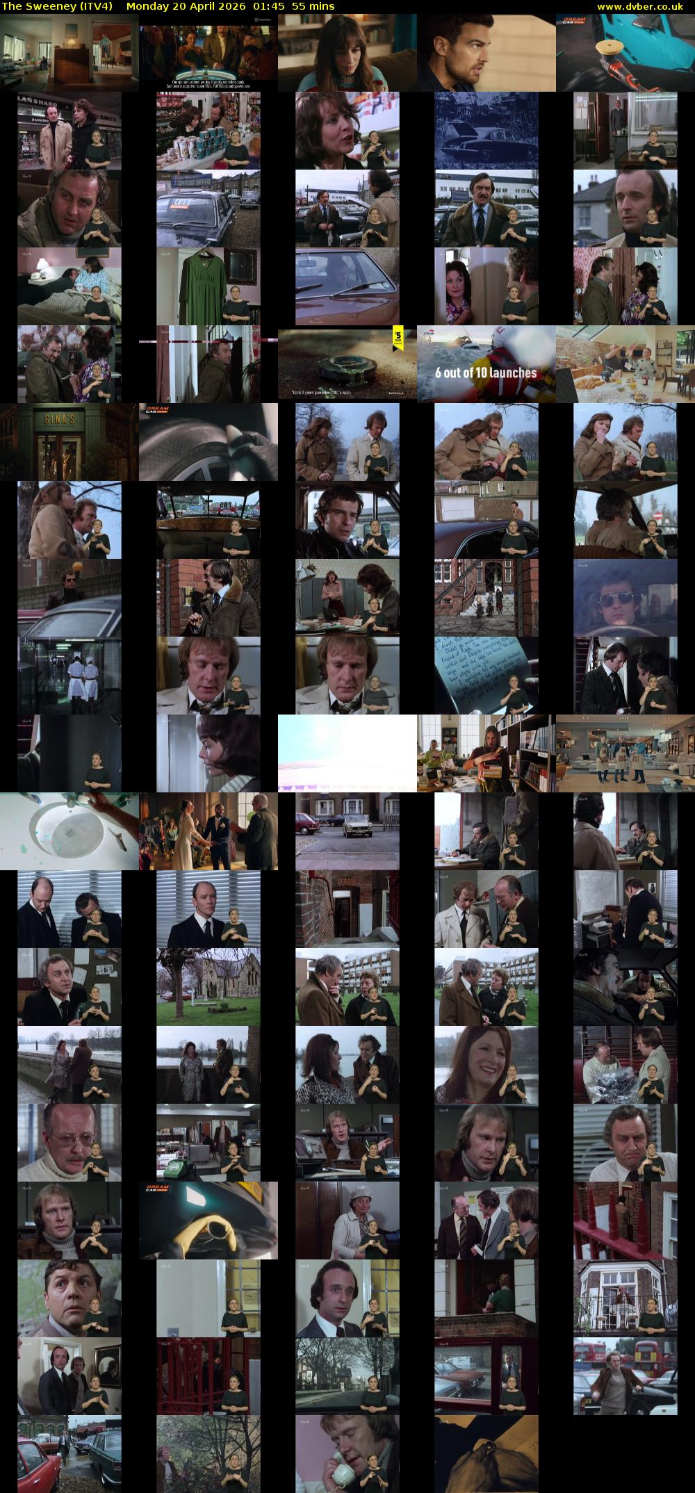 The Sweeney (ITV4) Monday 20 April 2026 01:45 - 02:40