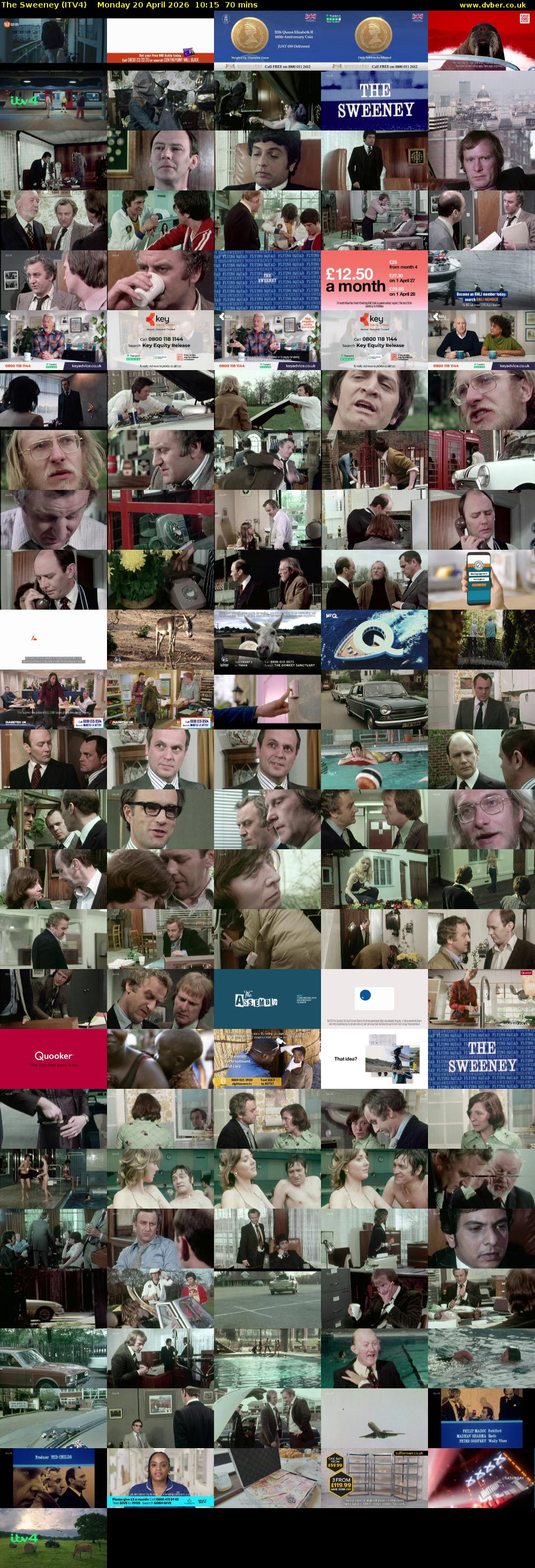 The Sweeney (ITV4) Monday 20 April 2026 10:15 - 11:25