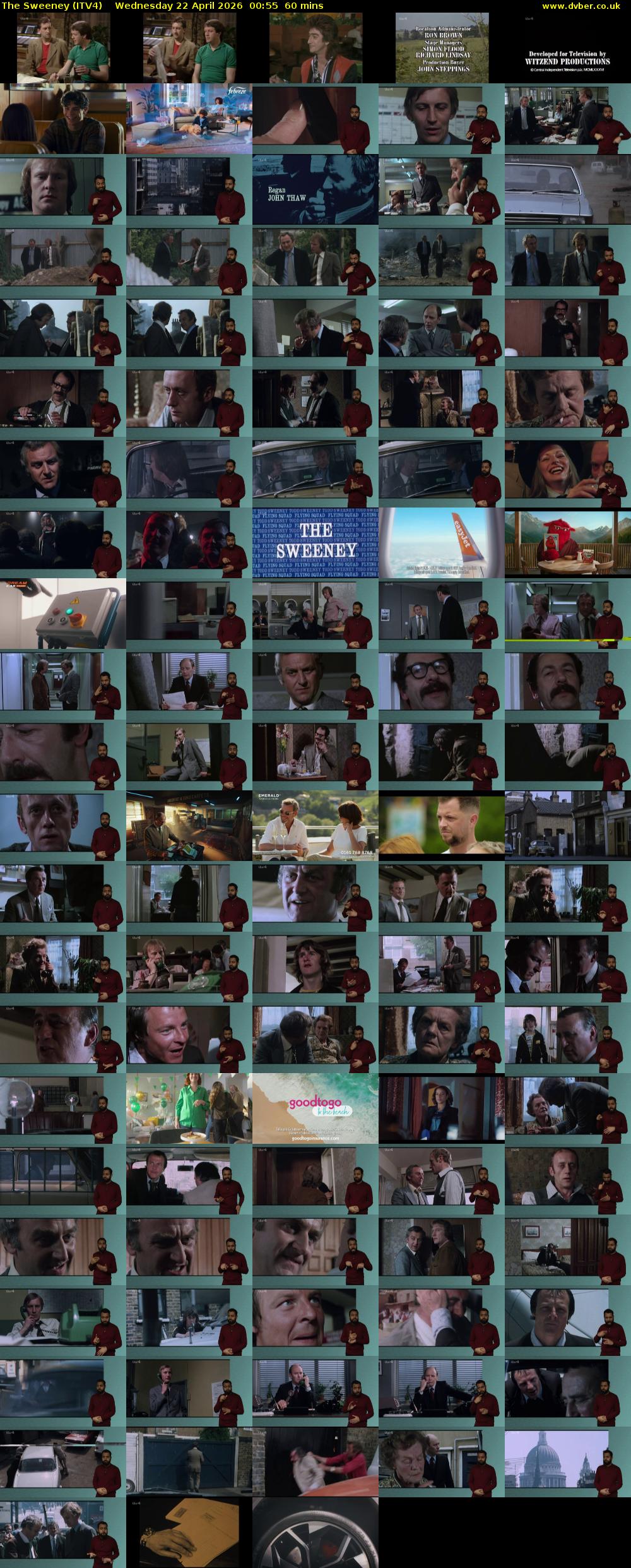 The Sweeney (ITV4) Wednesday 22 April 2026 00:55 - 01:55