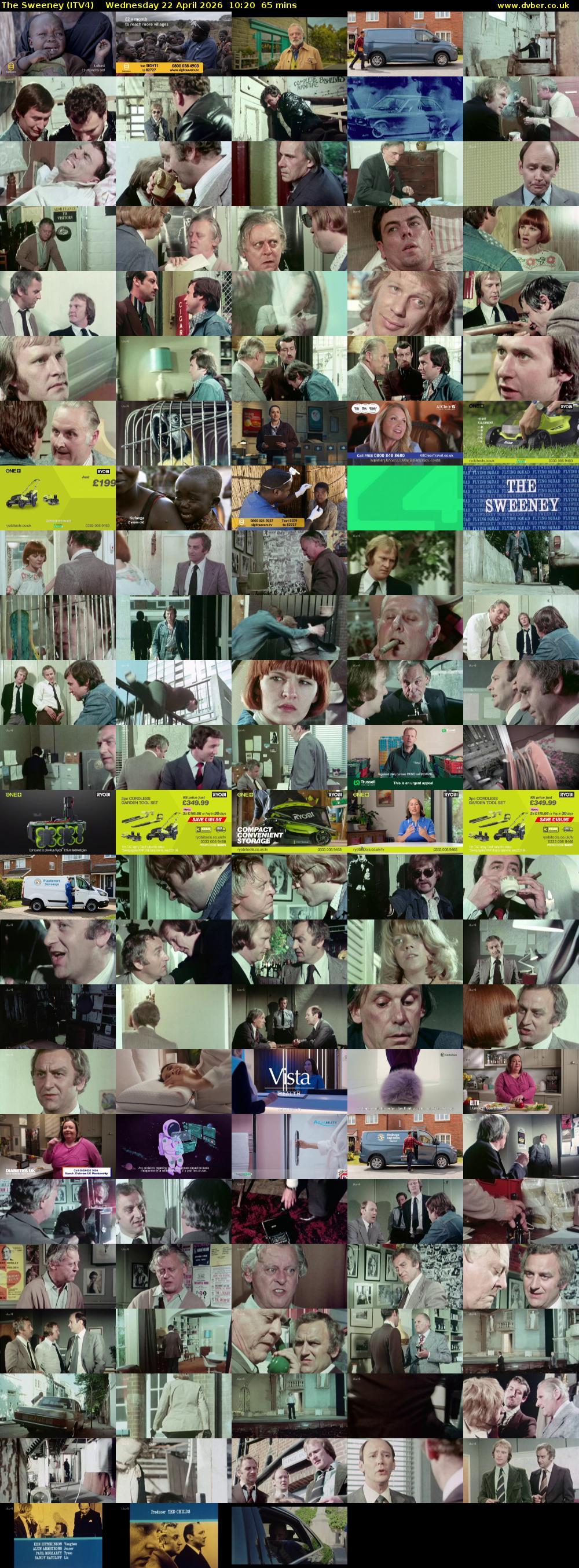 The Sweeney (ITV4) Wednesday 22 April 2026 10:20 - 11:25