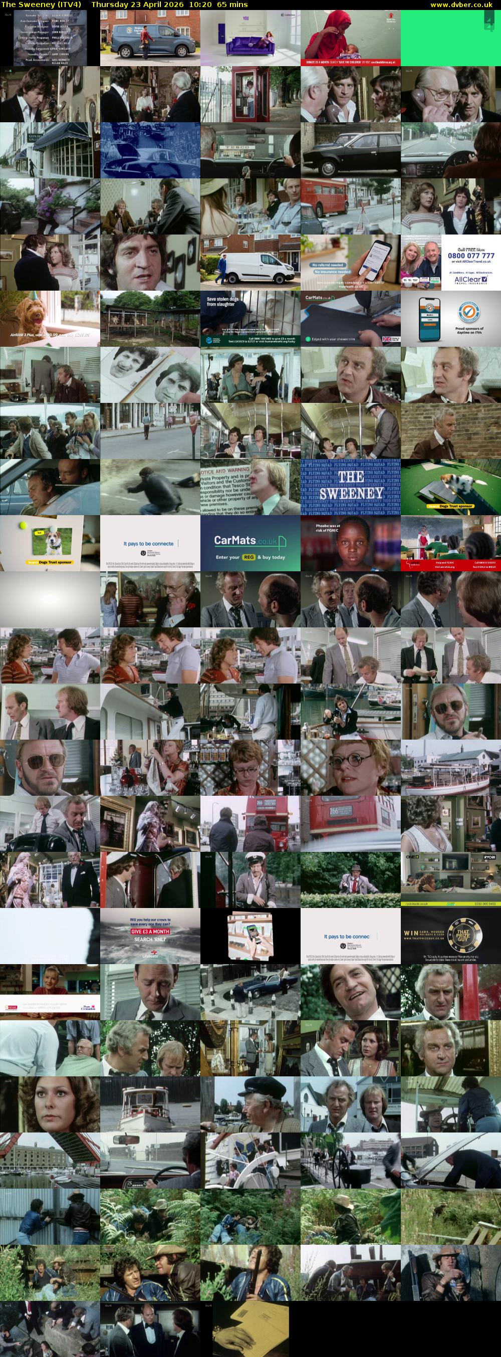 The Sweeney (ITV4) Thursday 23 April 2026 10:20 - 11:25
