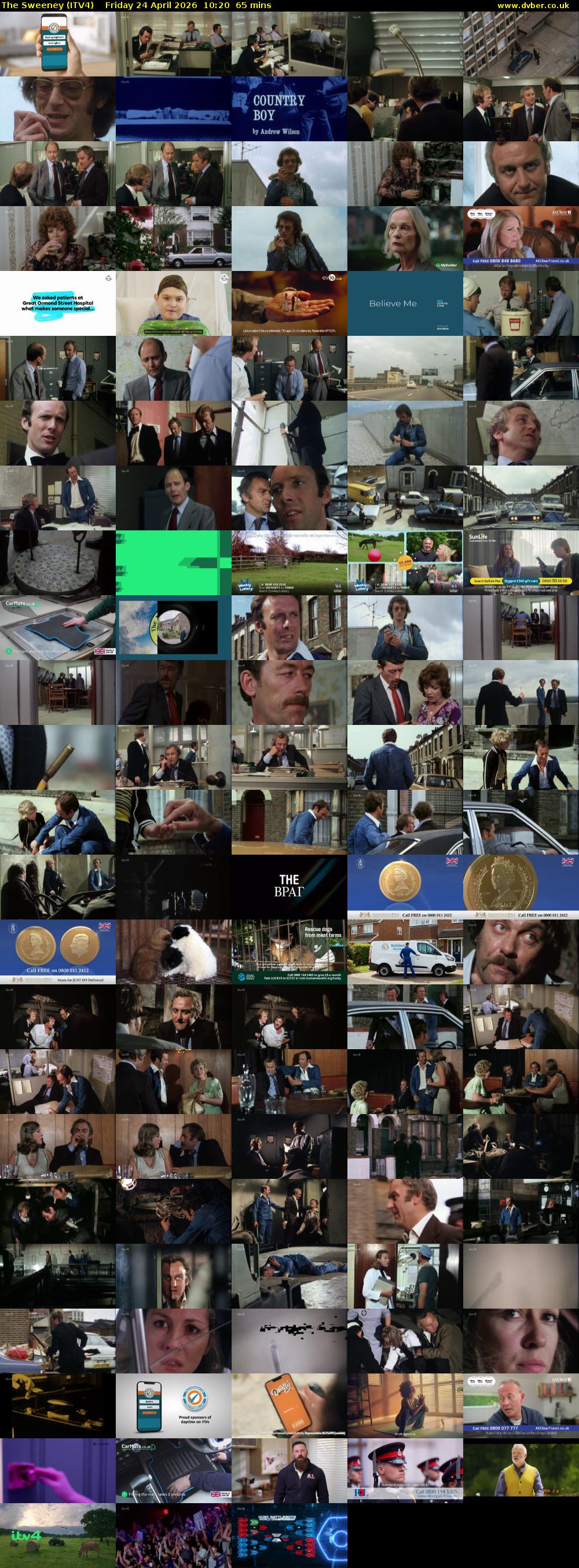 The Sweeney (ITV4) Friday 24 April 2026 10:20 - 11:25