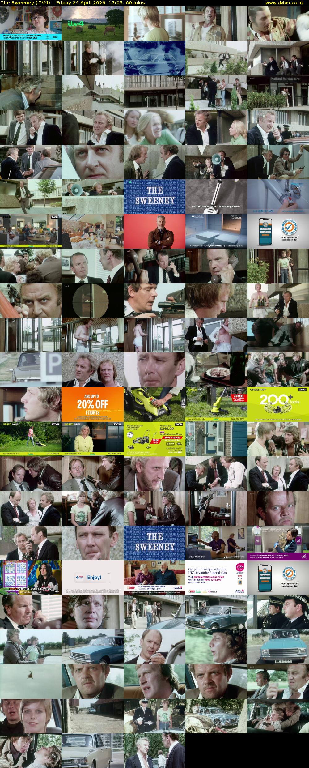 The Sweeney (ITV4) Friday 24 April 2026 17:05 - 18:05
