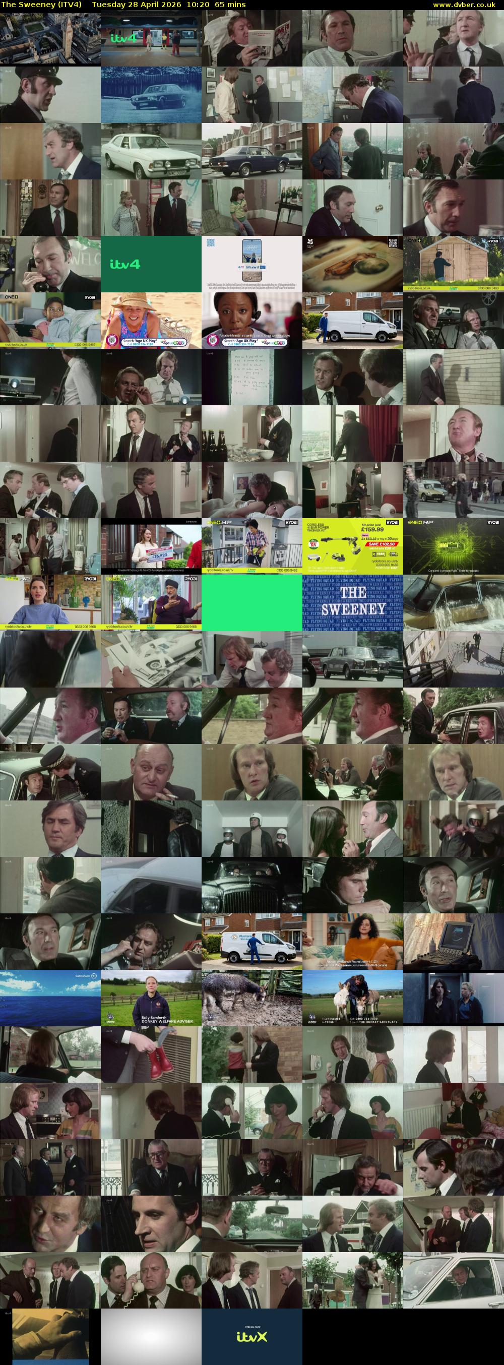 The Sweeney (ITV4) Tuesday 28 April 2026 10:20 - 11:25