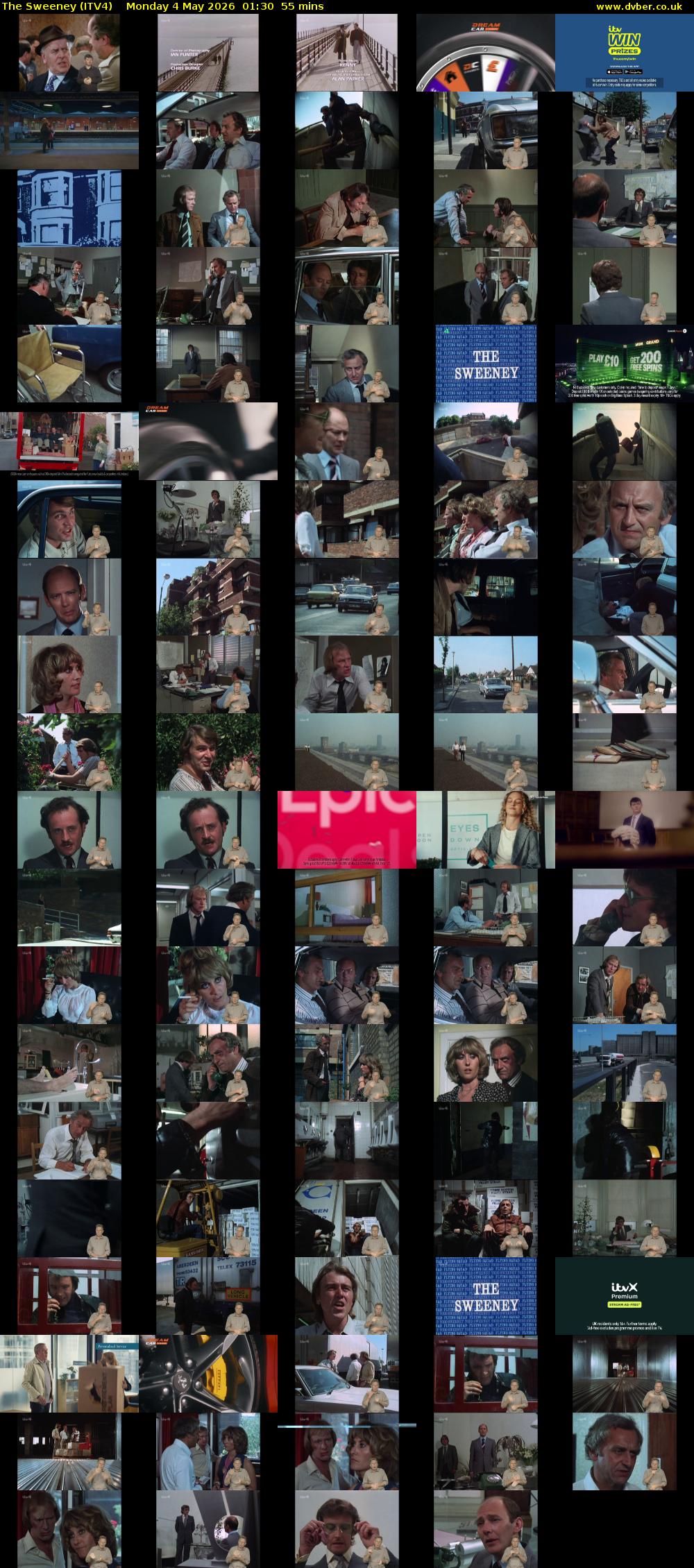 The Sweeney (ITV4) Monday 4 May 2026 01:30 - 02:25