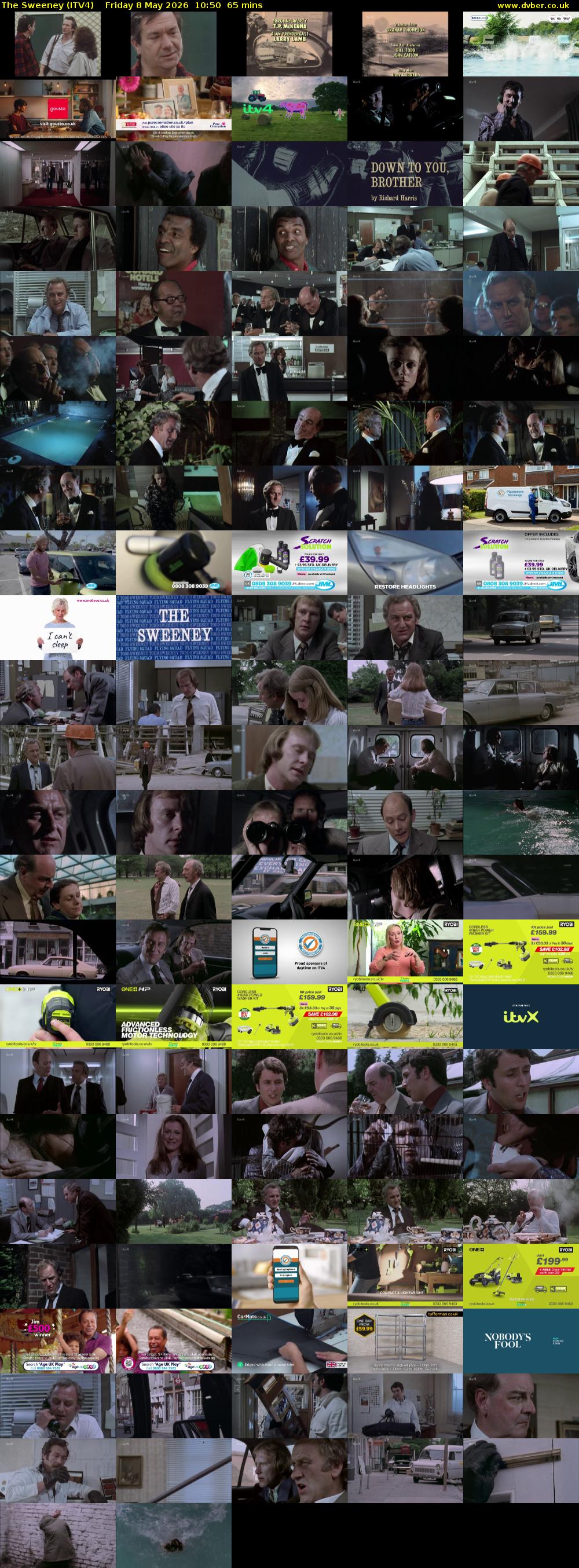 The Sweeney (ITV4) Friday 8 May 2026 10:50 - 11:55