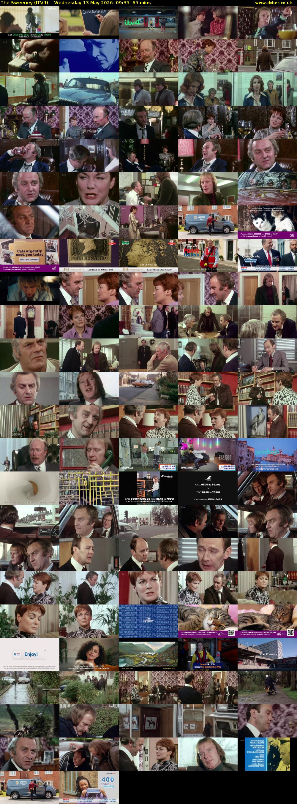 The Sweeney (ITV4) Wednesday 13 May 2026 09:35 - 10:40