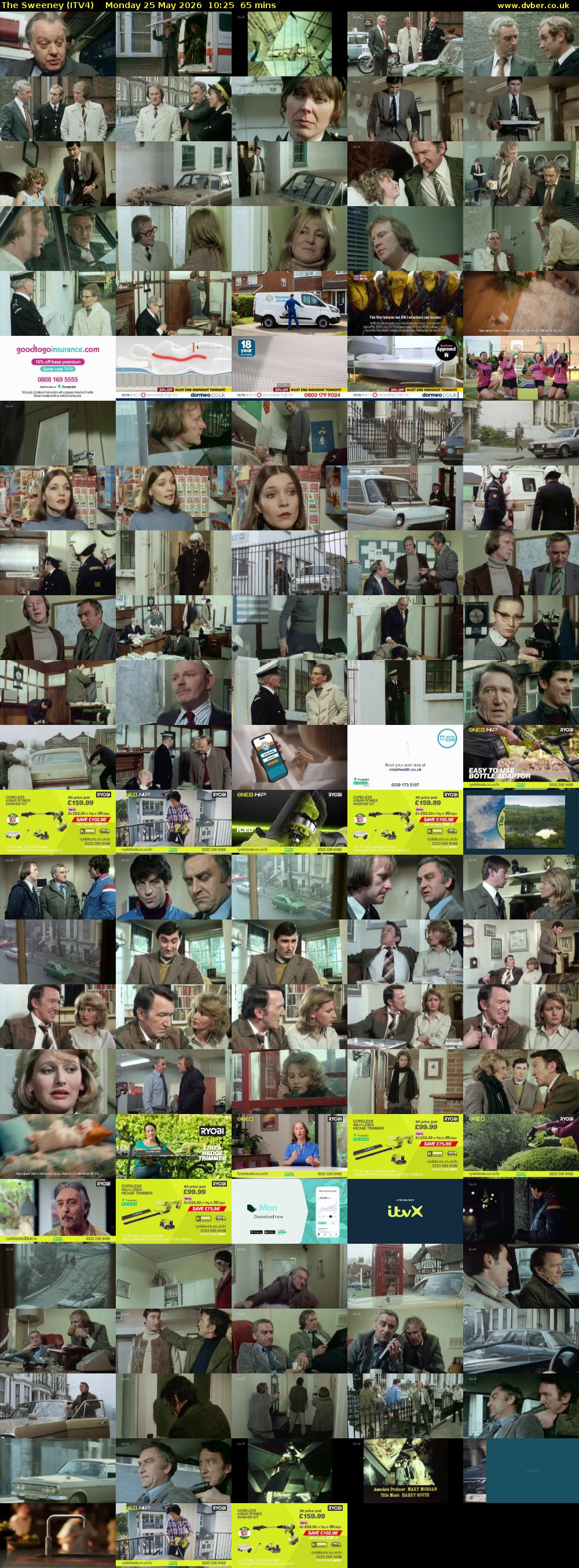 The Sweeney (ITV4) Monday 25 May 2026 10:25 - 11:30