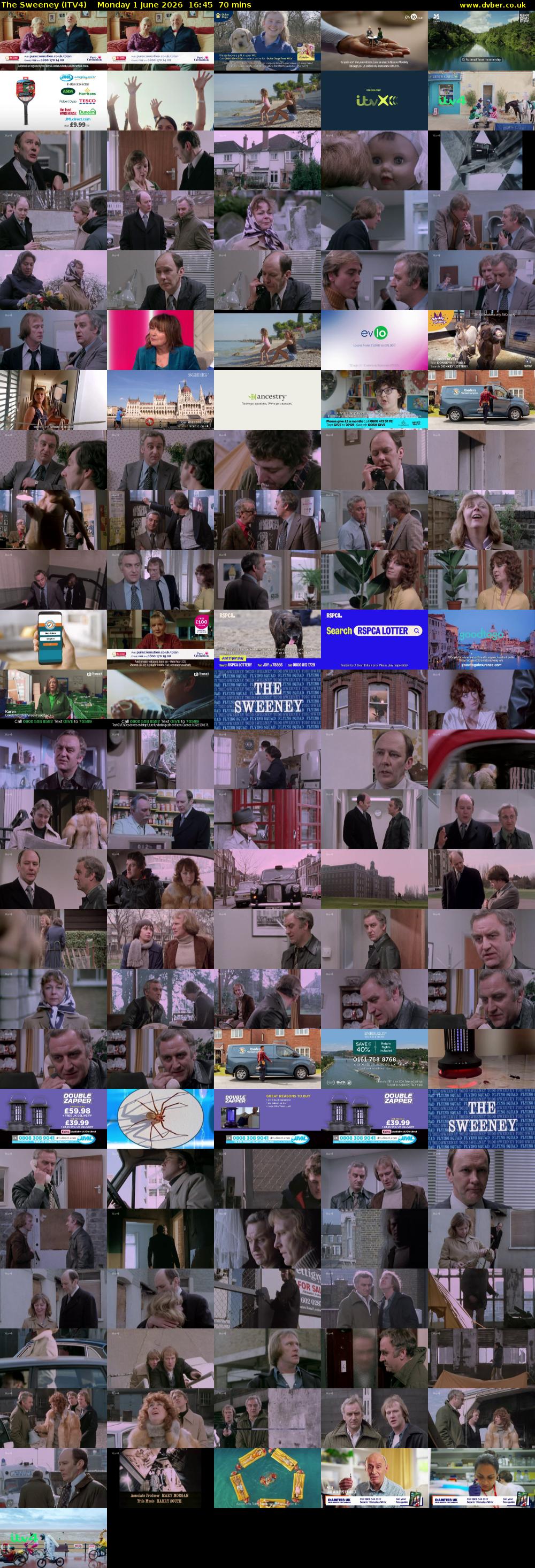 The Sweeney (ITV4) Monday 1 June 2026 16:45 - 17:55