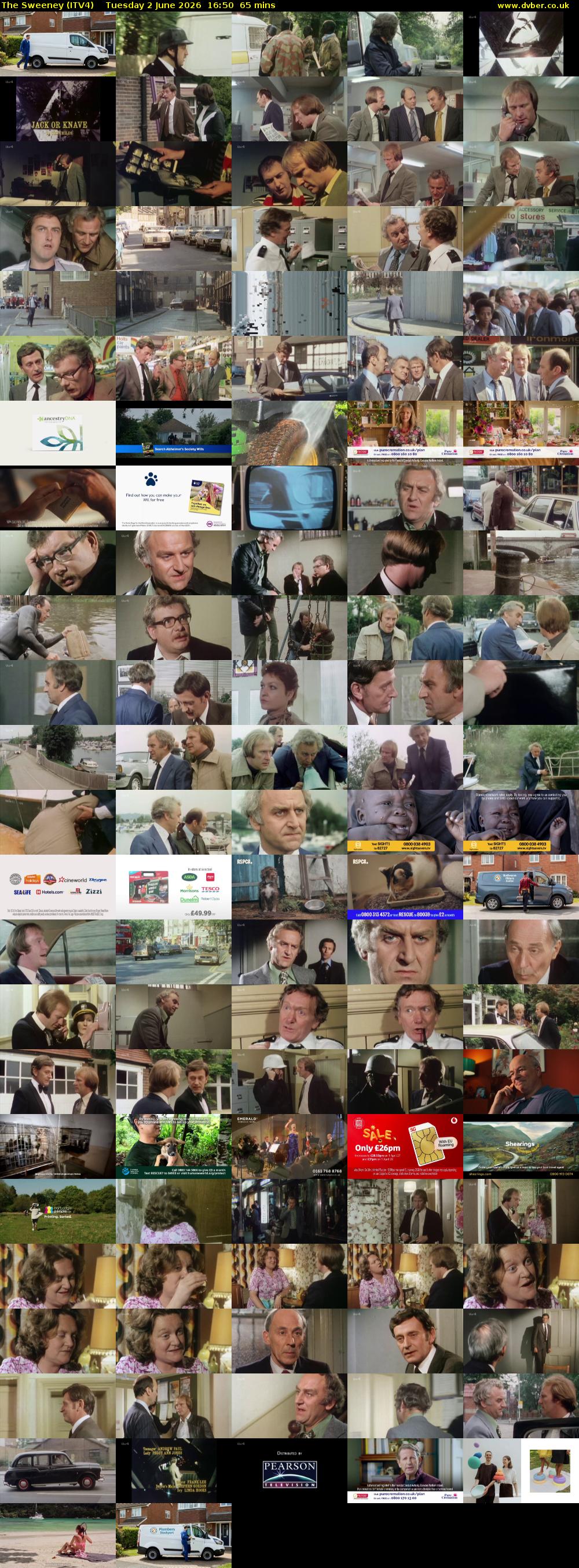 The Sweeney (ITV4) Tuesday 2 June 2026 16:50 - 17:55