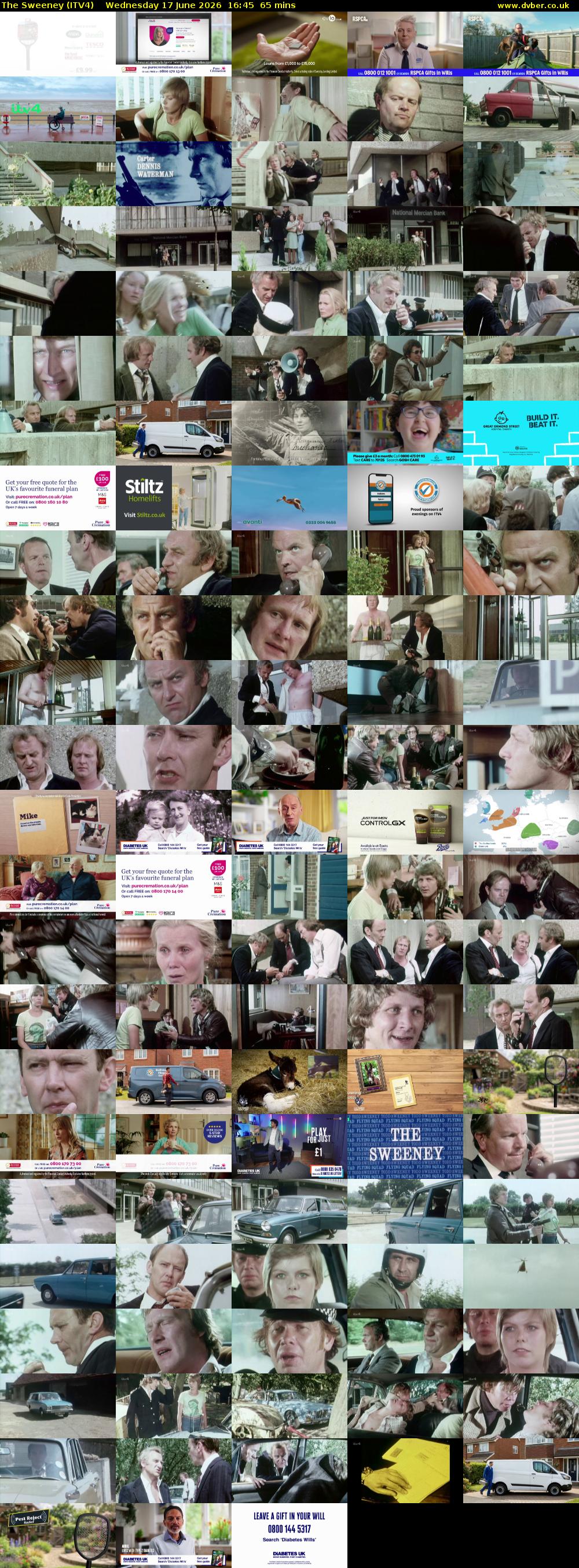 The Sweeney (ITV4) Wednesday 17 June 2026 16:45 - 17:50