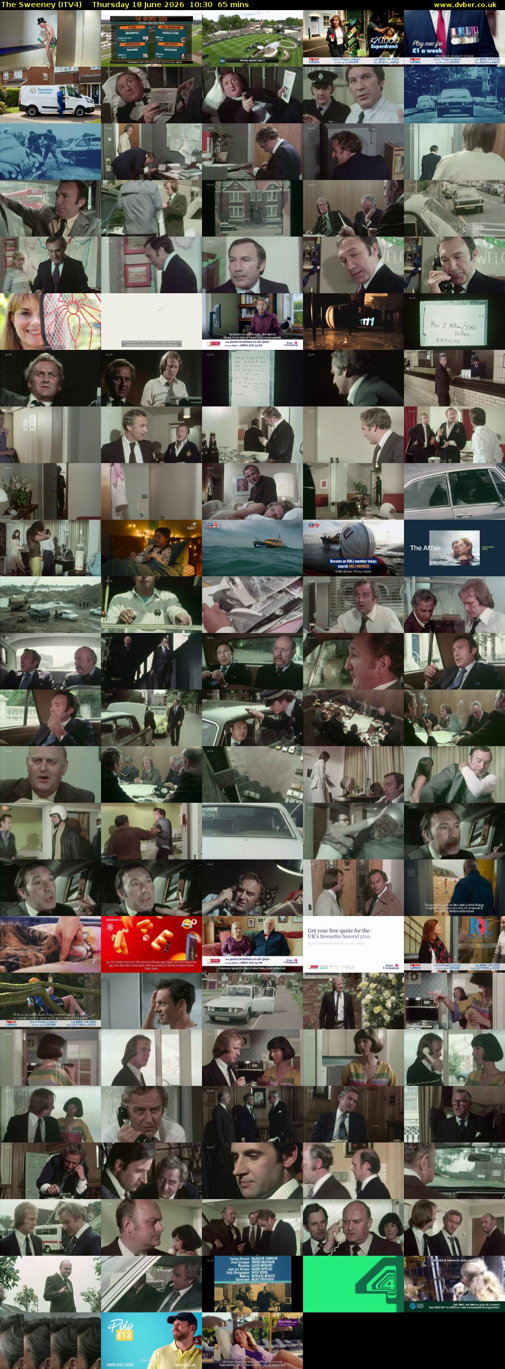 The Sweeney (ITV4) Thursday 18 June 2026 10:30 - 11:35