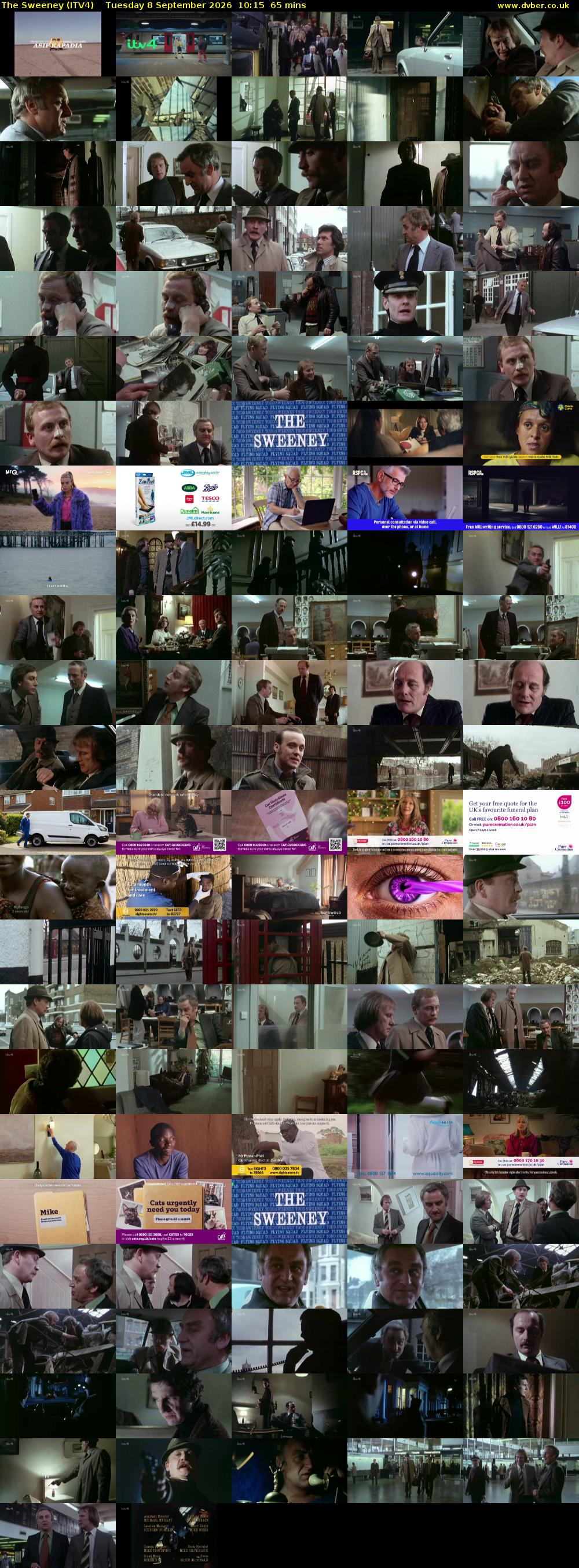 The Sweeney (ITV4) Tuesday 8 September 2026 10:15 - 11:20
