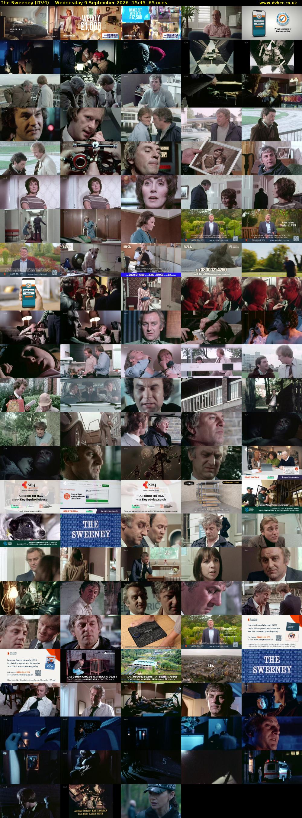 The Sweeney (ITV4) Wednesday 9 September 2026 15:45 - 16:50