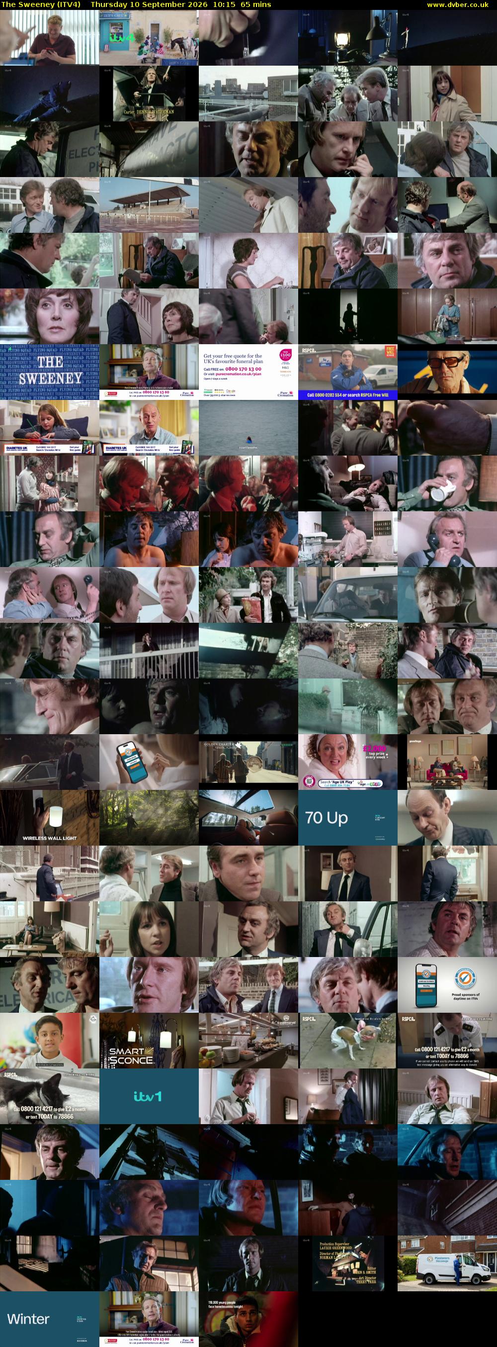 The Sweeney (ITV4) Thursday 10 September 2026 10:15 - 11:20