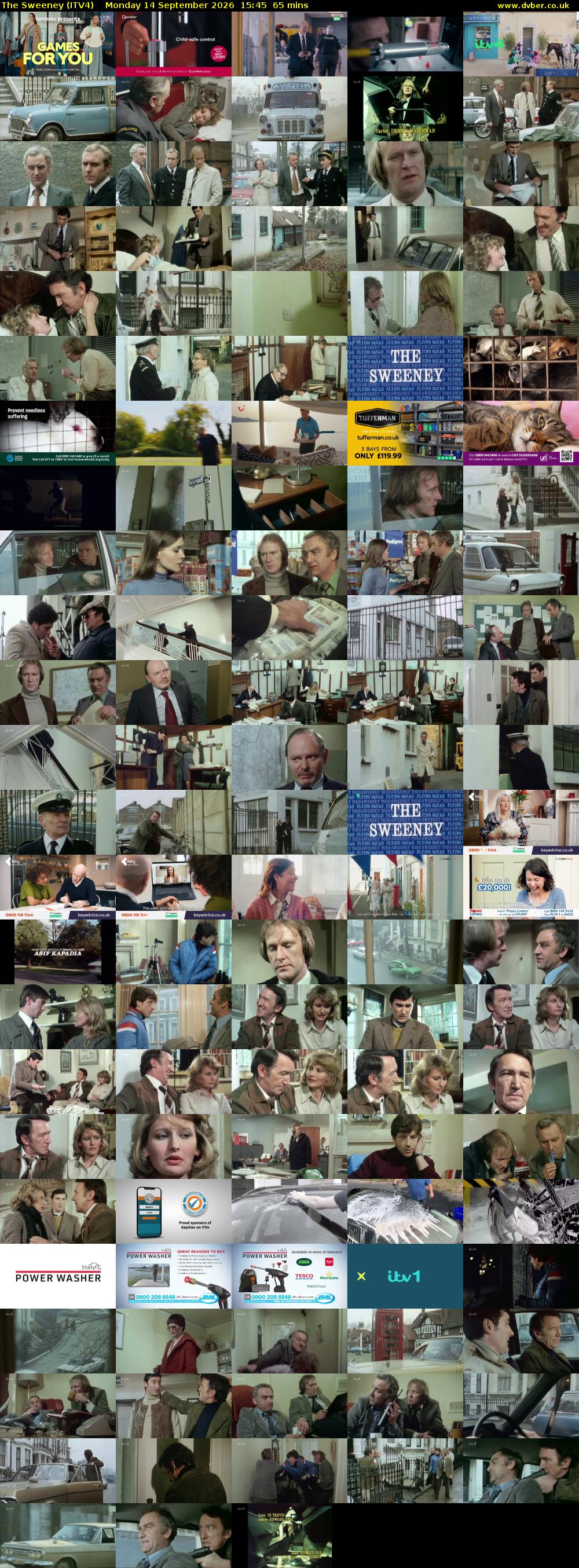 The Sweeney (ITV4) Monday 14 September 2026 15:45 - 16:50
