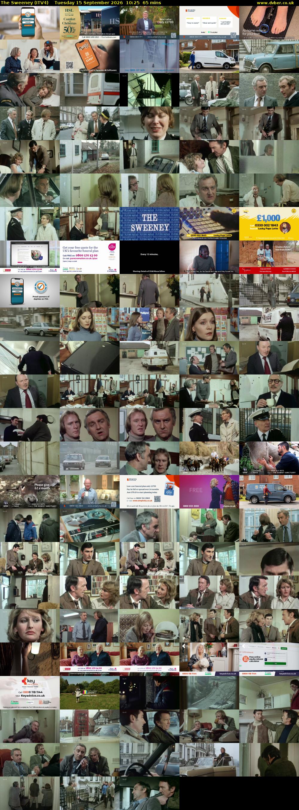 The Sweeney (ITV4) Tuesday 15 September 2026 10:25 - 11:30