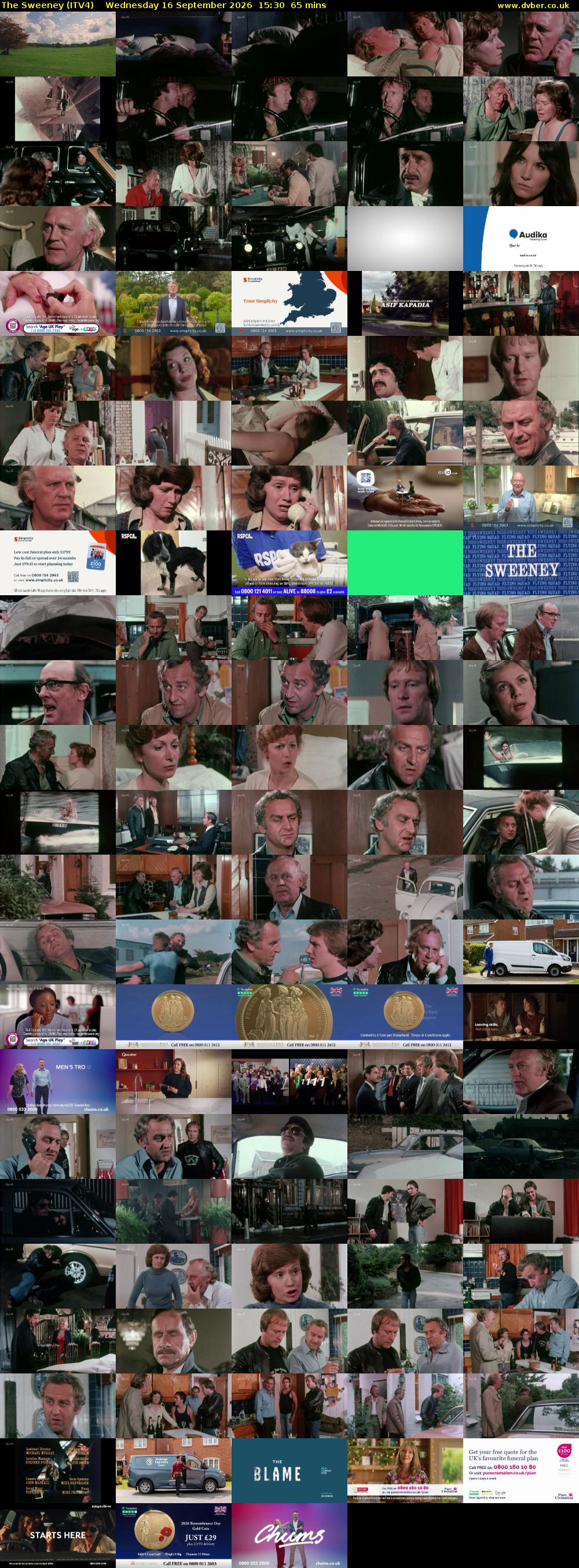 The Sweeney (ITV4) Wednesday 16 September 2026 15:30 - 16:35