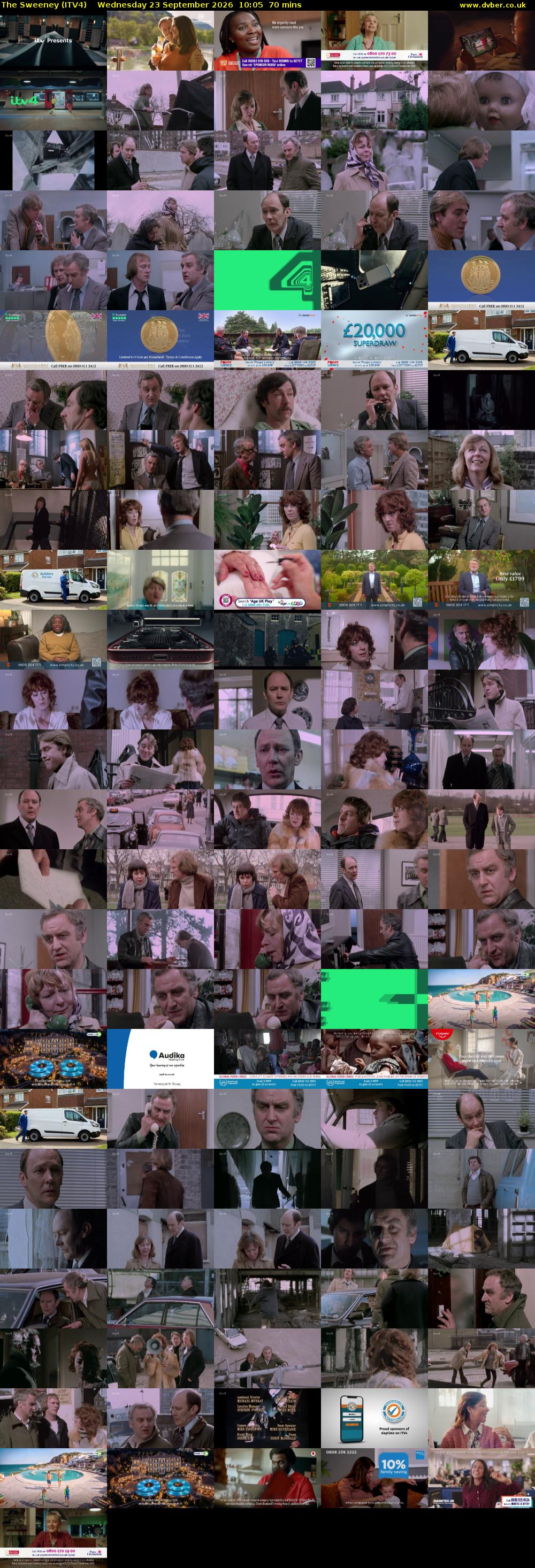 The Sweeney (ITV4) Wednesday 23 September 2026 10:05 - 11:15
