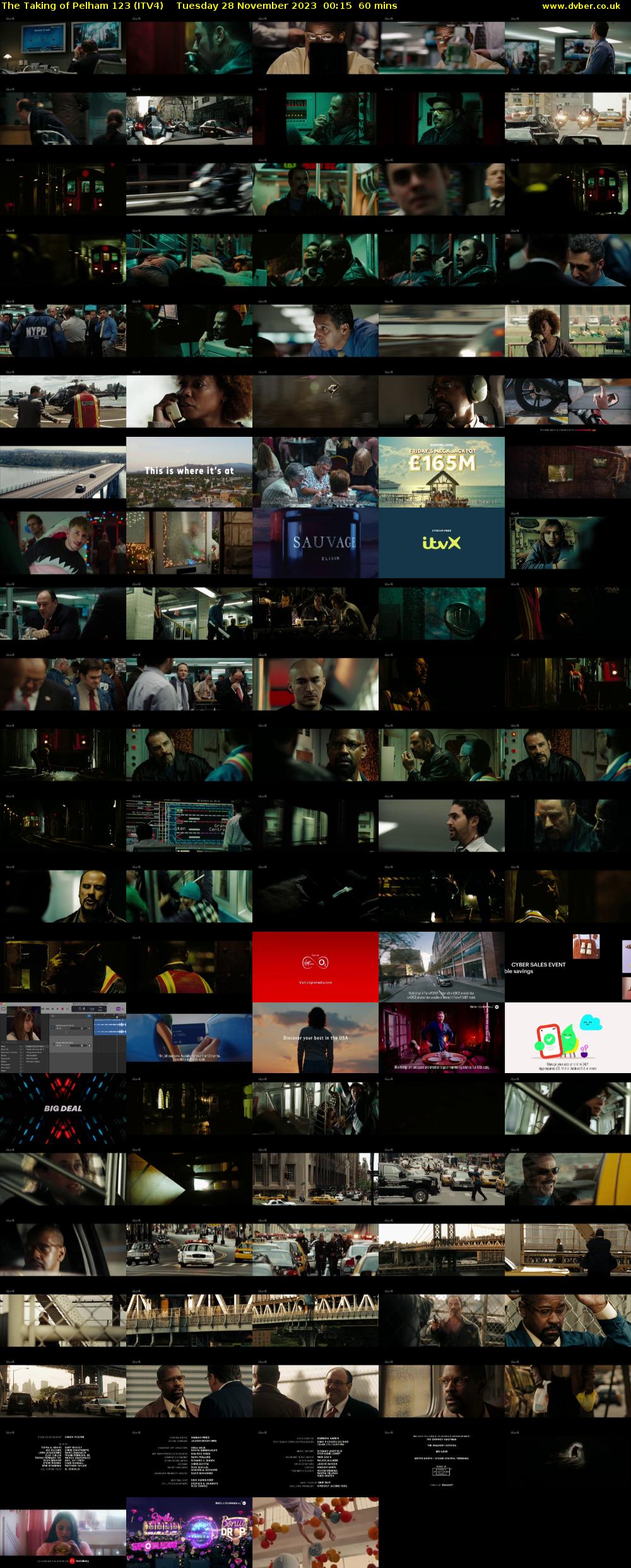 The Taking of Pelham 123 (ITV4) Tuesday 28 November 2023 00:15 - 01:15