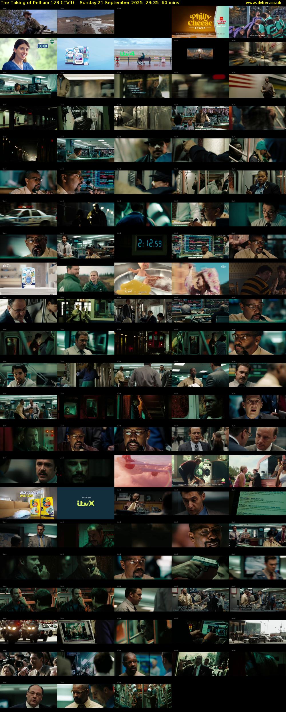 The Taking of Pelham 123 (ITV4) Sunday 21 September 2025 23:35 - 00:35