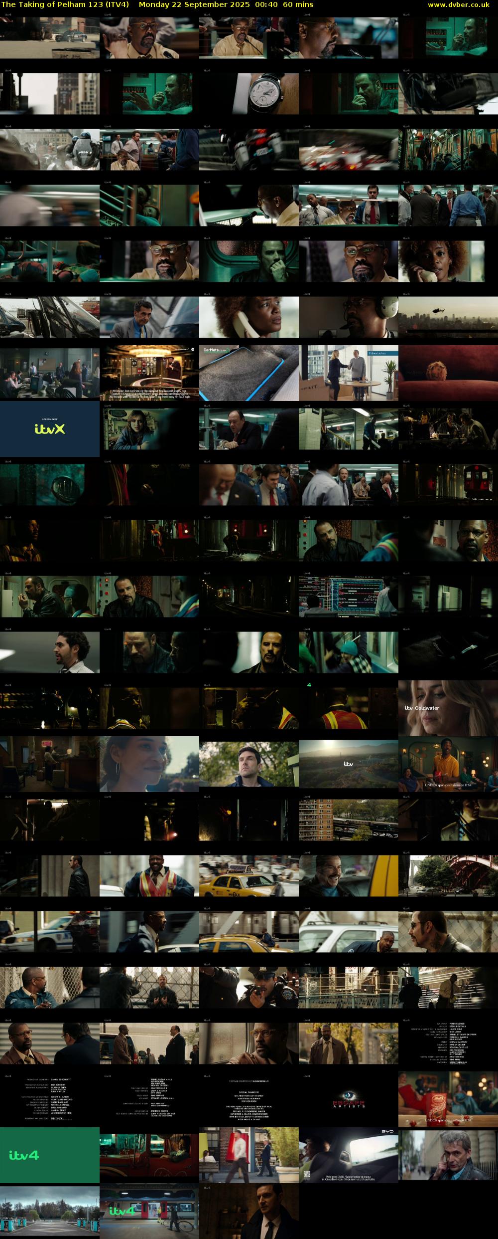 The Taking of Pelham 123 (ITV4) Monday 22 September 2025 00:40 - 01:40