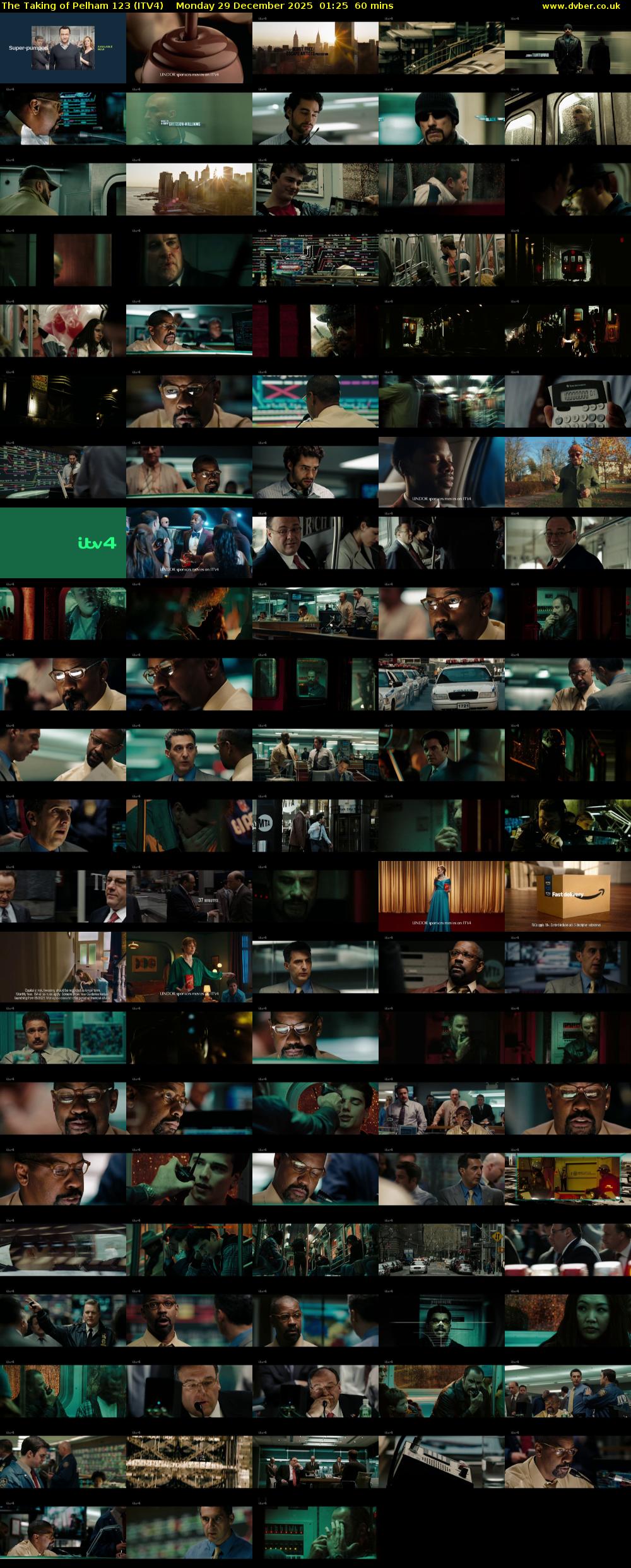 The Taking of Pelham 123 (ITV4) Monday 29 December 2025 01:25 - 02:25